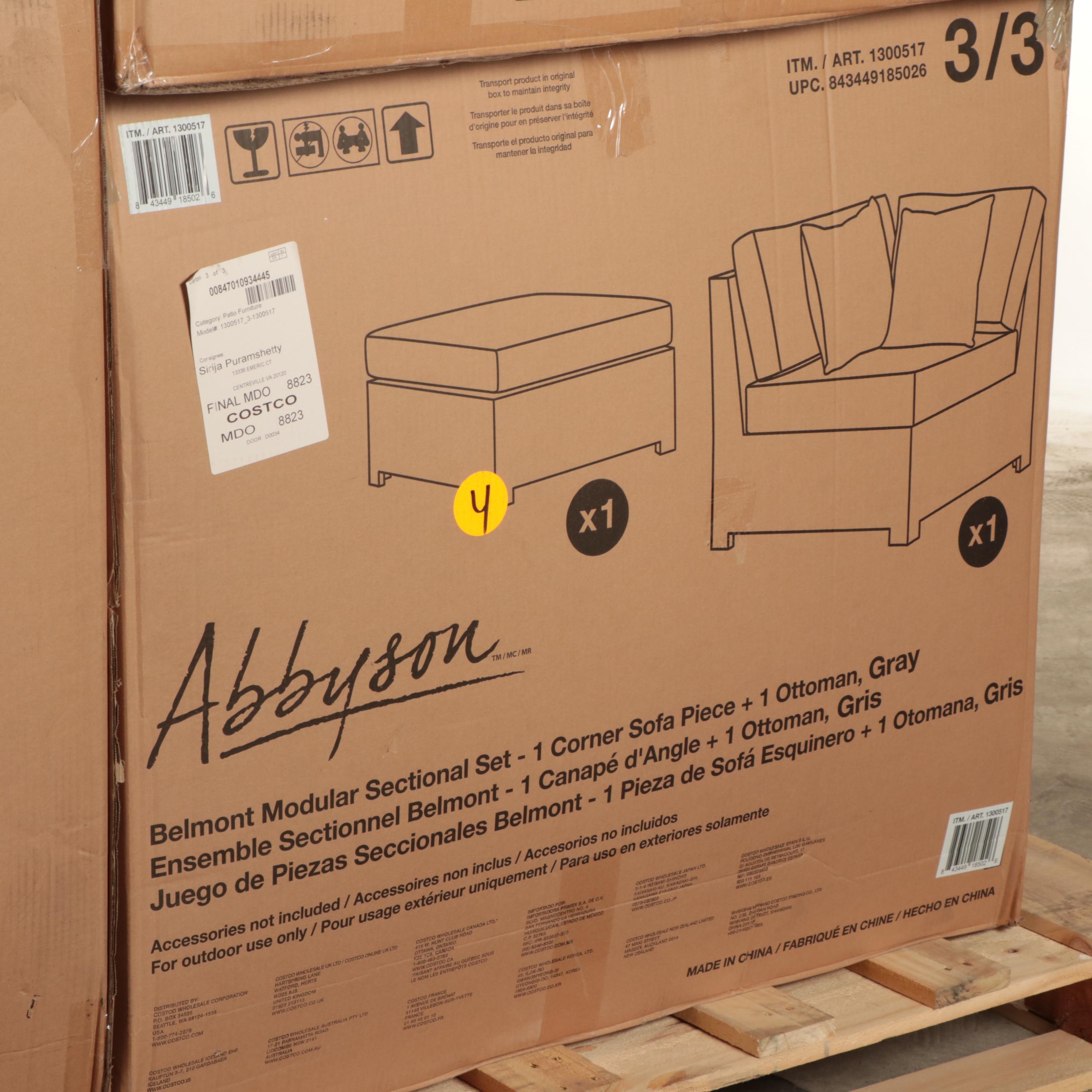 Abbyson Living "Belmont" 6-Piece Modular Sectional Patio Set