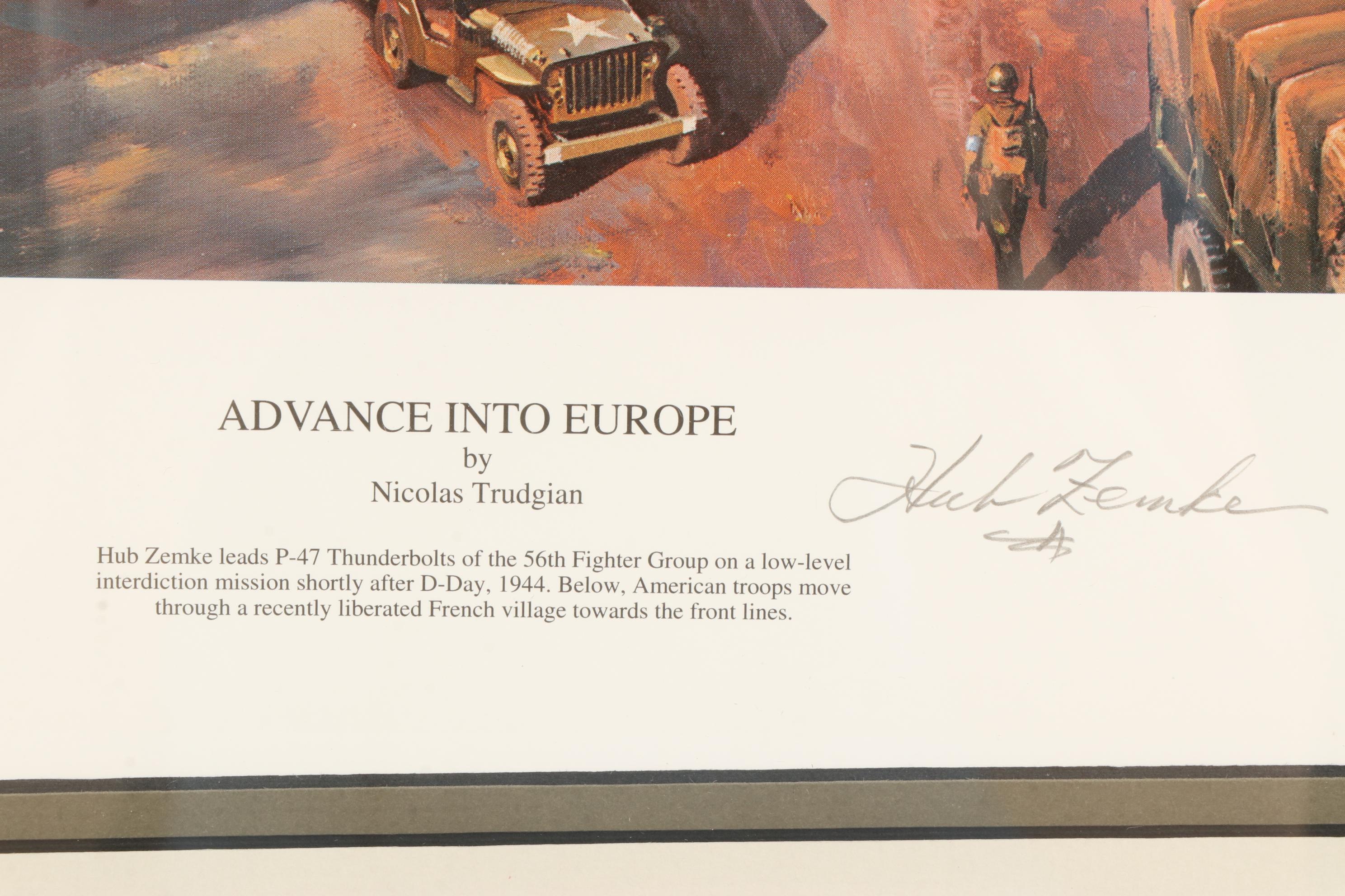 Nicolas Trudgian Offset Lithograph "Advance Into Europe," 1994