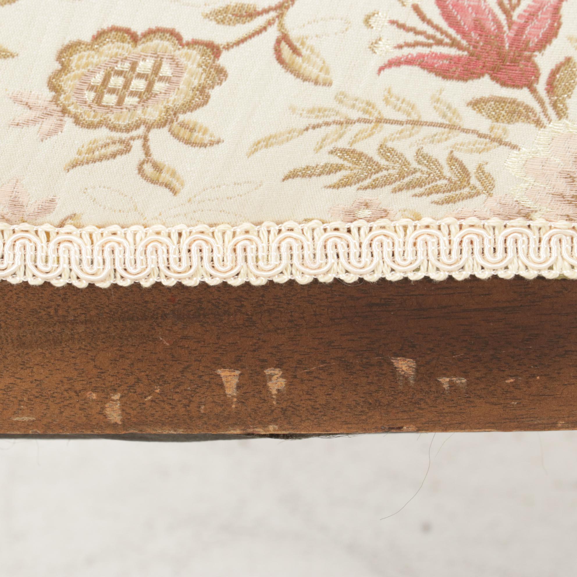 Upholstered Victorian Style Armchair, Mid to Late 20th Century