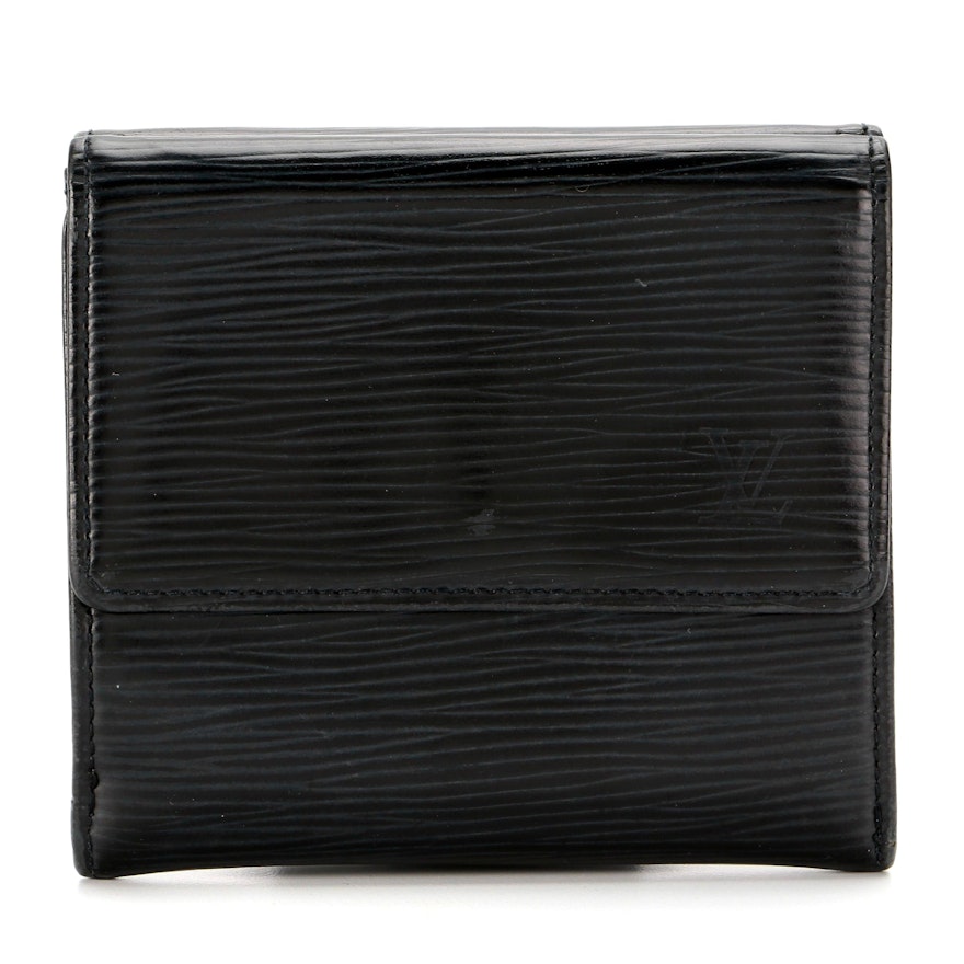 Louis Vuitton Elise Wallet in Black Epi Leather