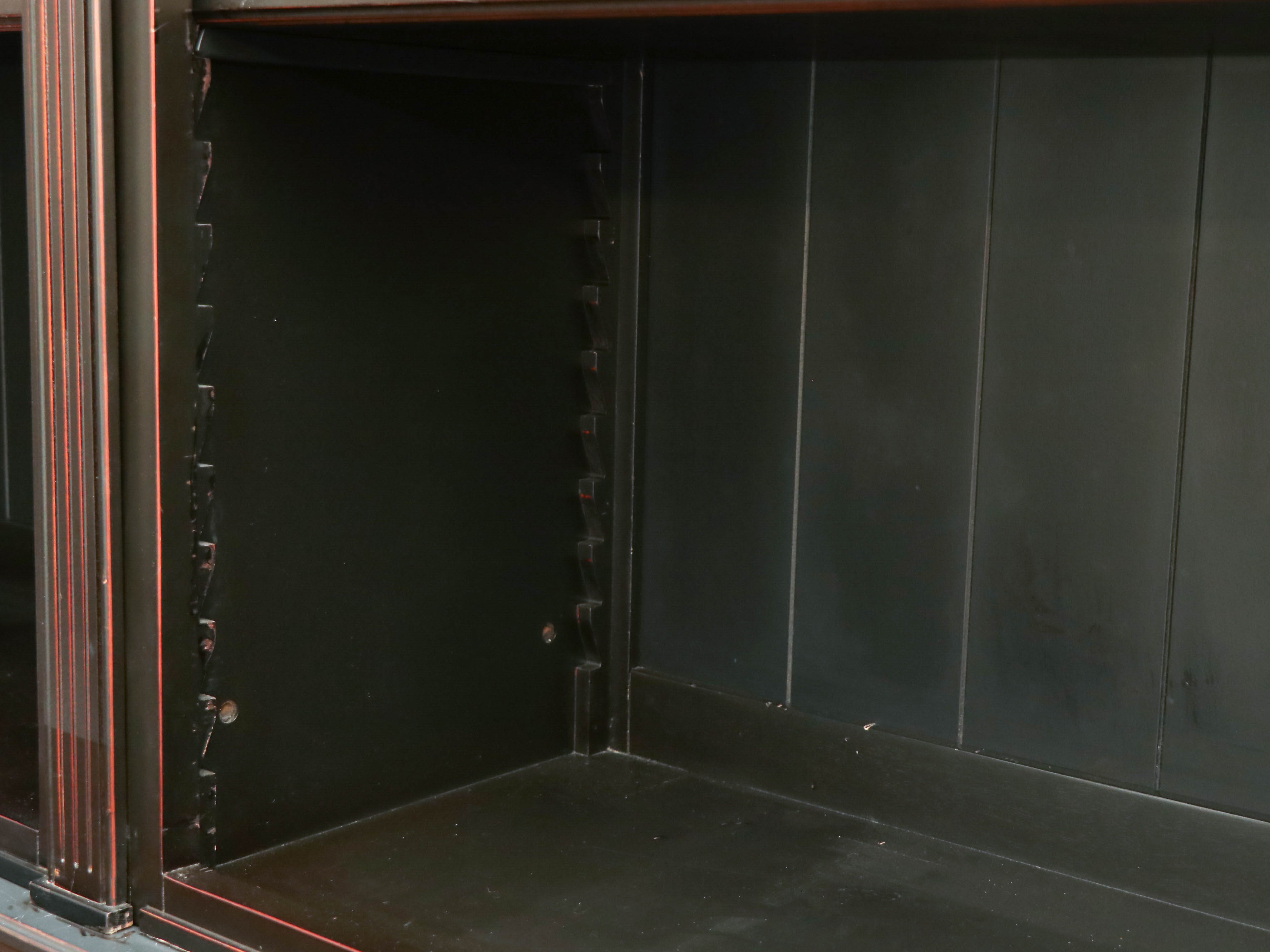 Arhaus "Athens" Beadboard Double Bookcase in Tuxedo Black