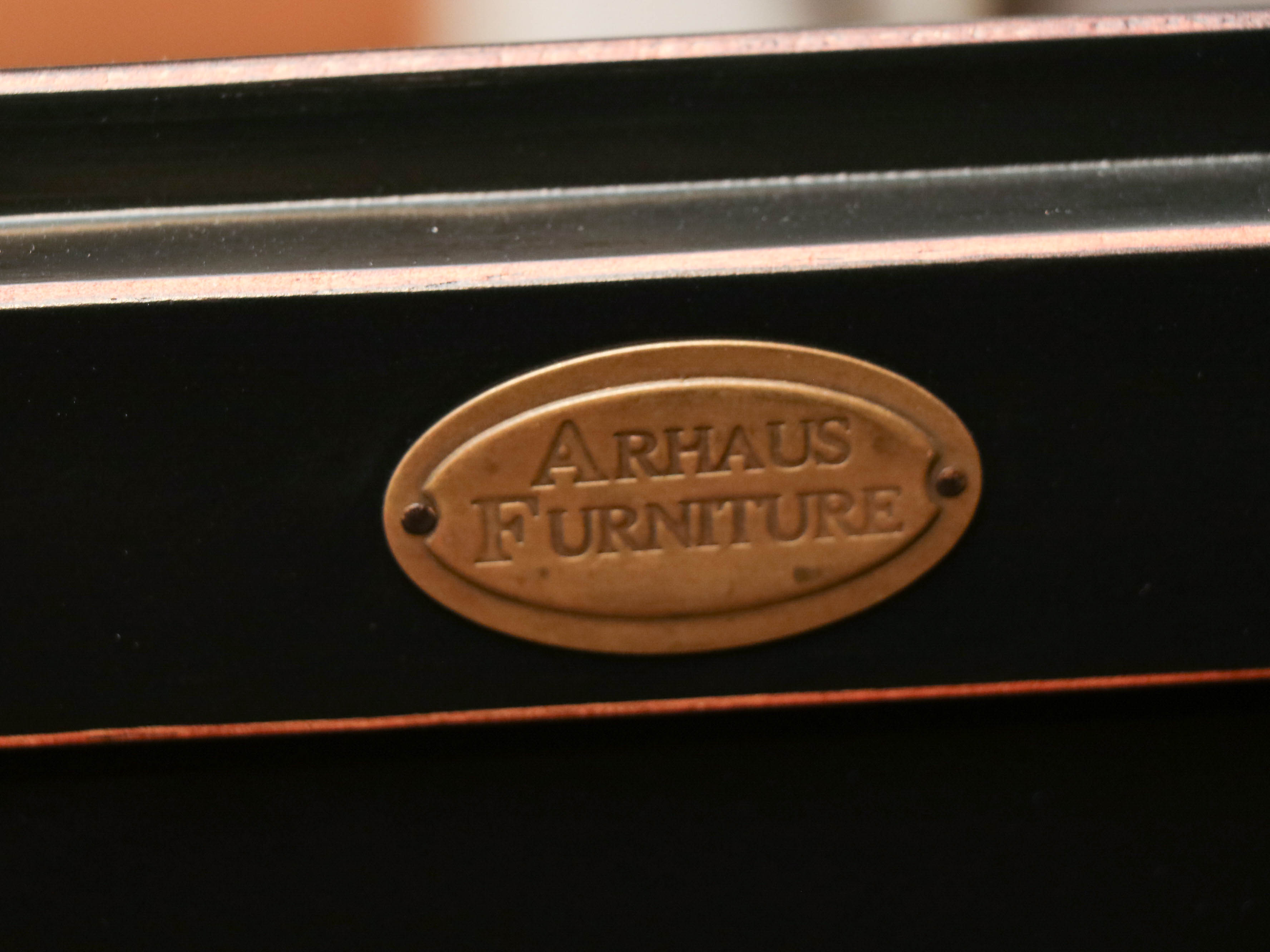 Arhaus "Athens" Beadboard Double Bookcase in Tuxedo Black