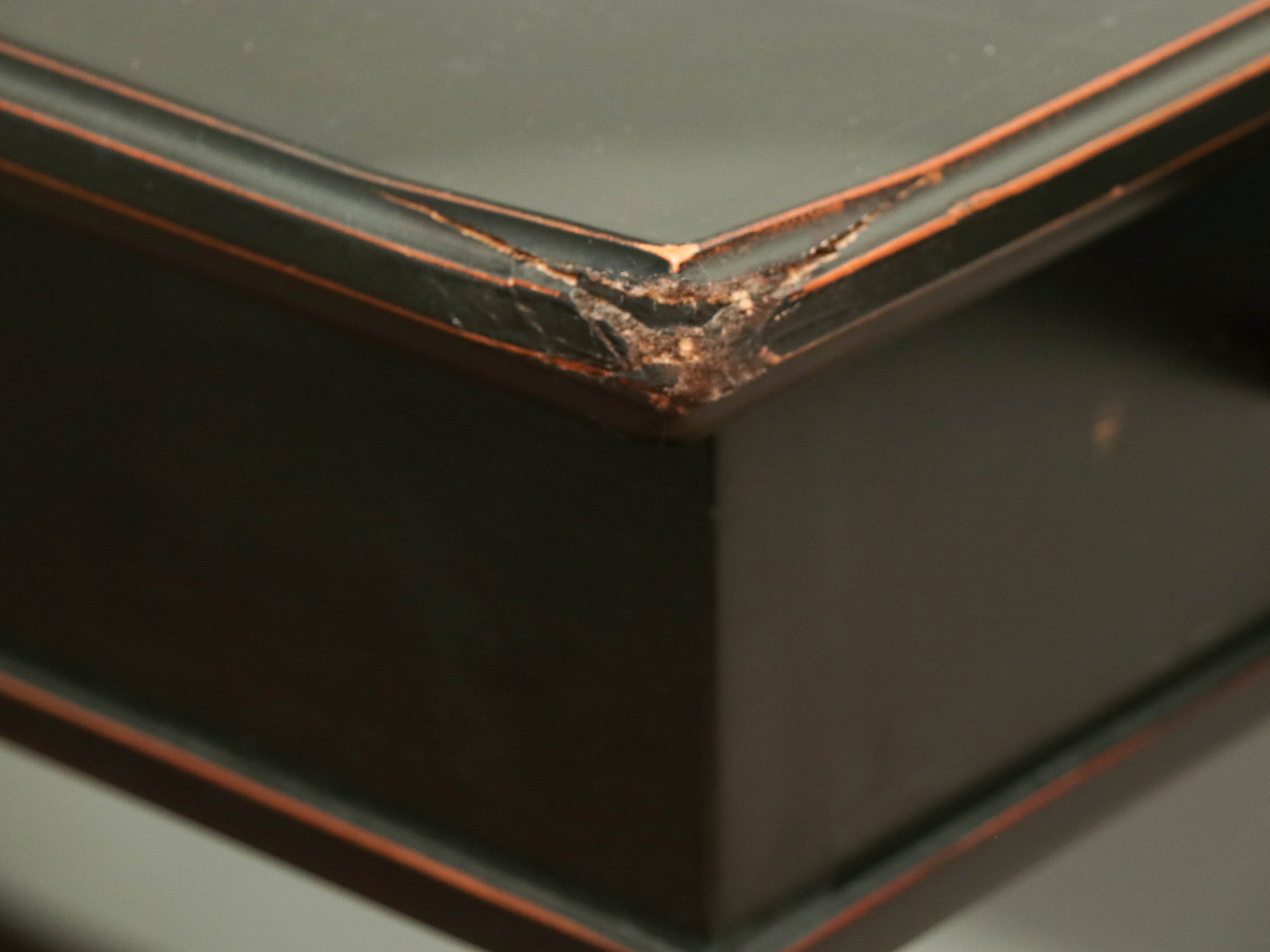 Arhaus "Athens" Ebonized Mahogany Writing Desk in Tuxedo Black