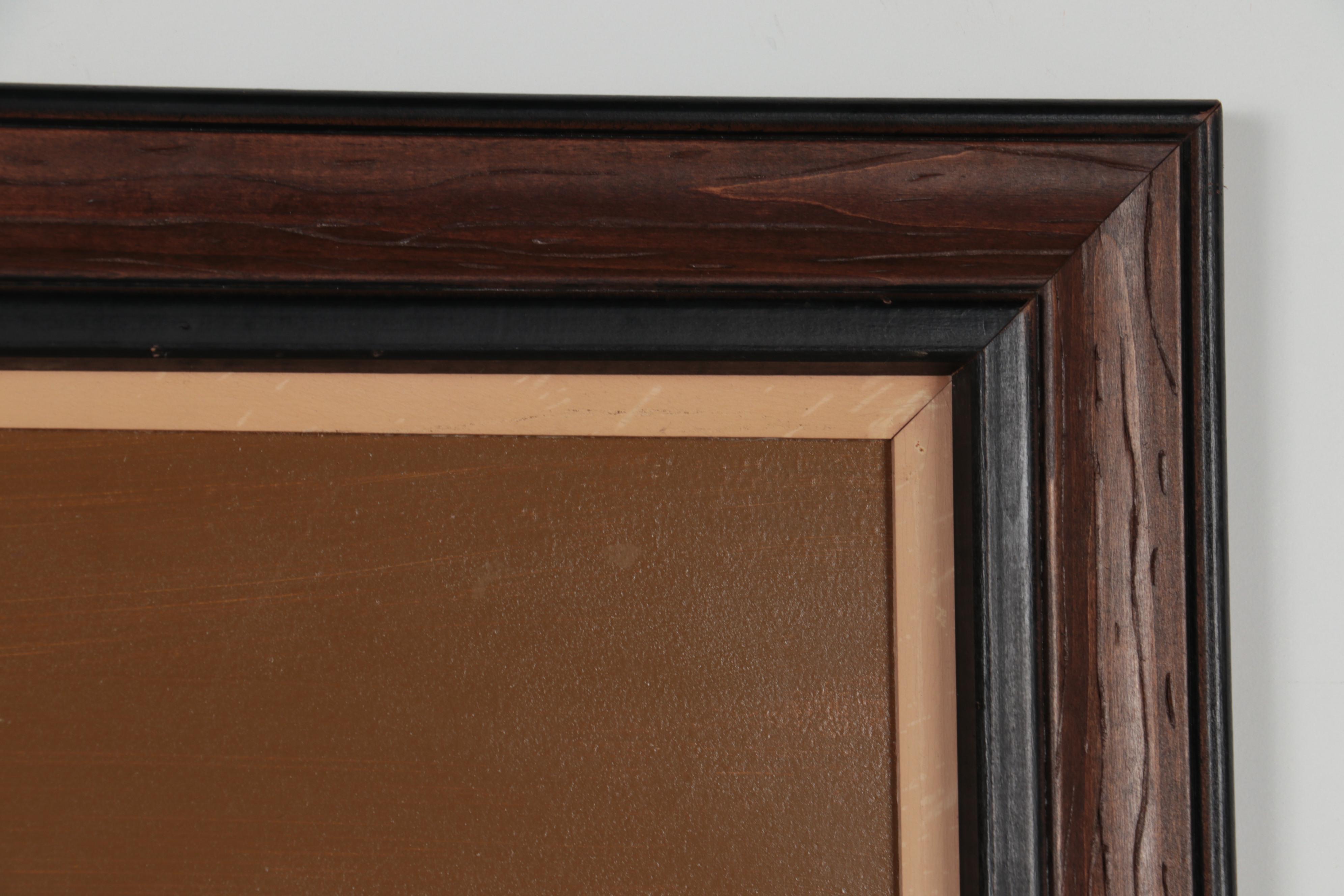 Abstract Cityscape Oil Painting of Skyline, Late 20th Century