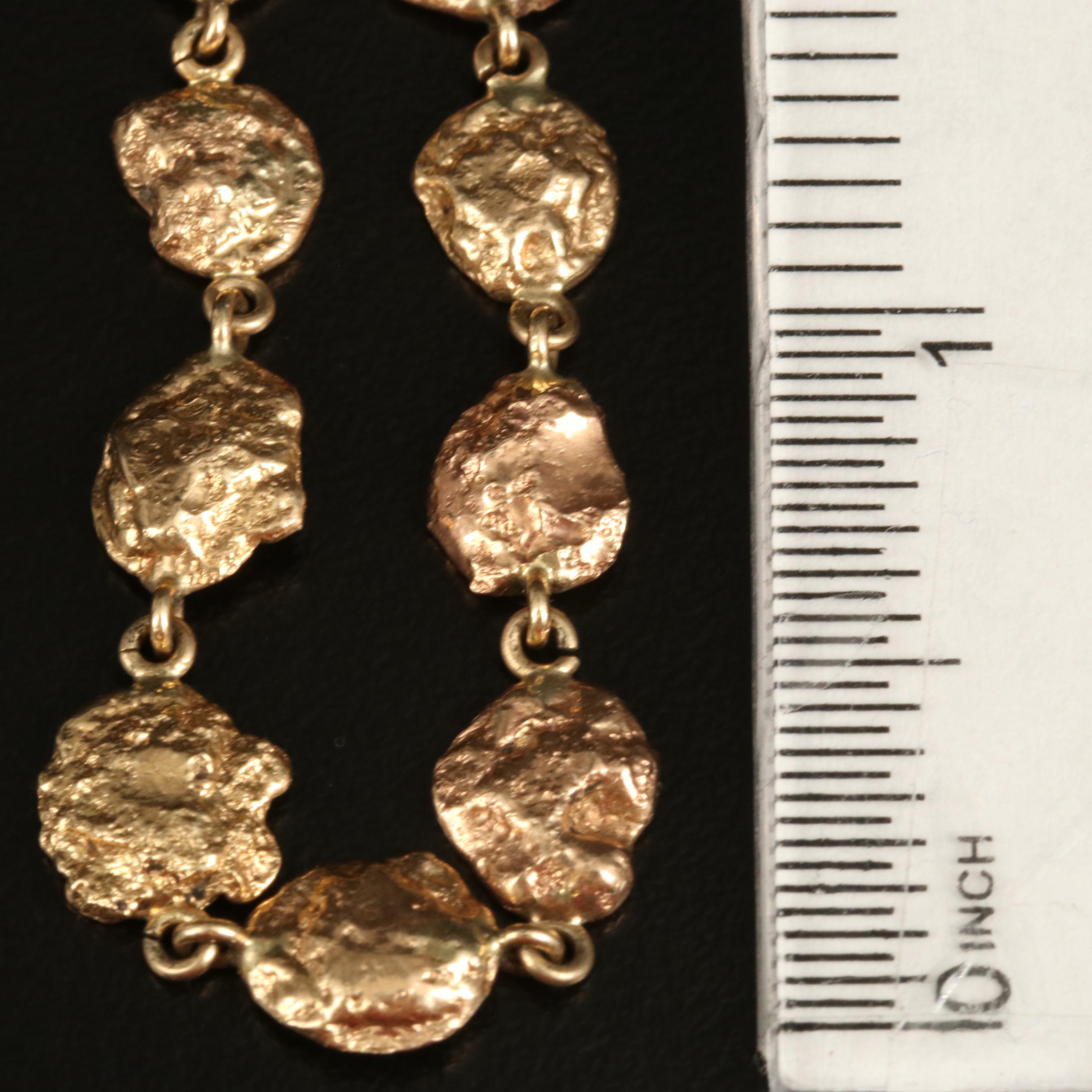 10K and 14K Nugget Link Bracelet