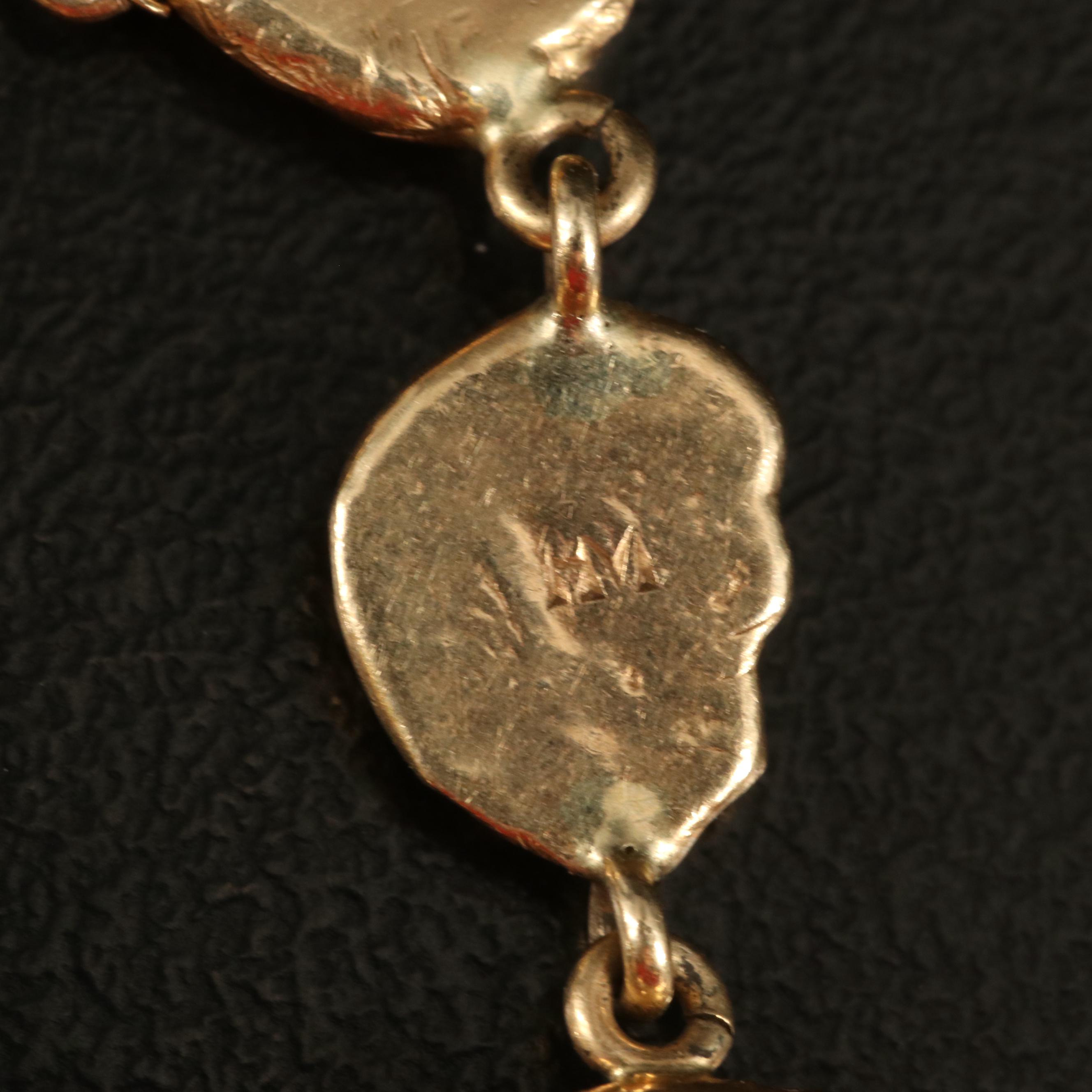 10K and 14K Nugget Link Bracelet