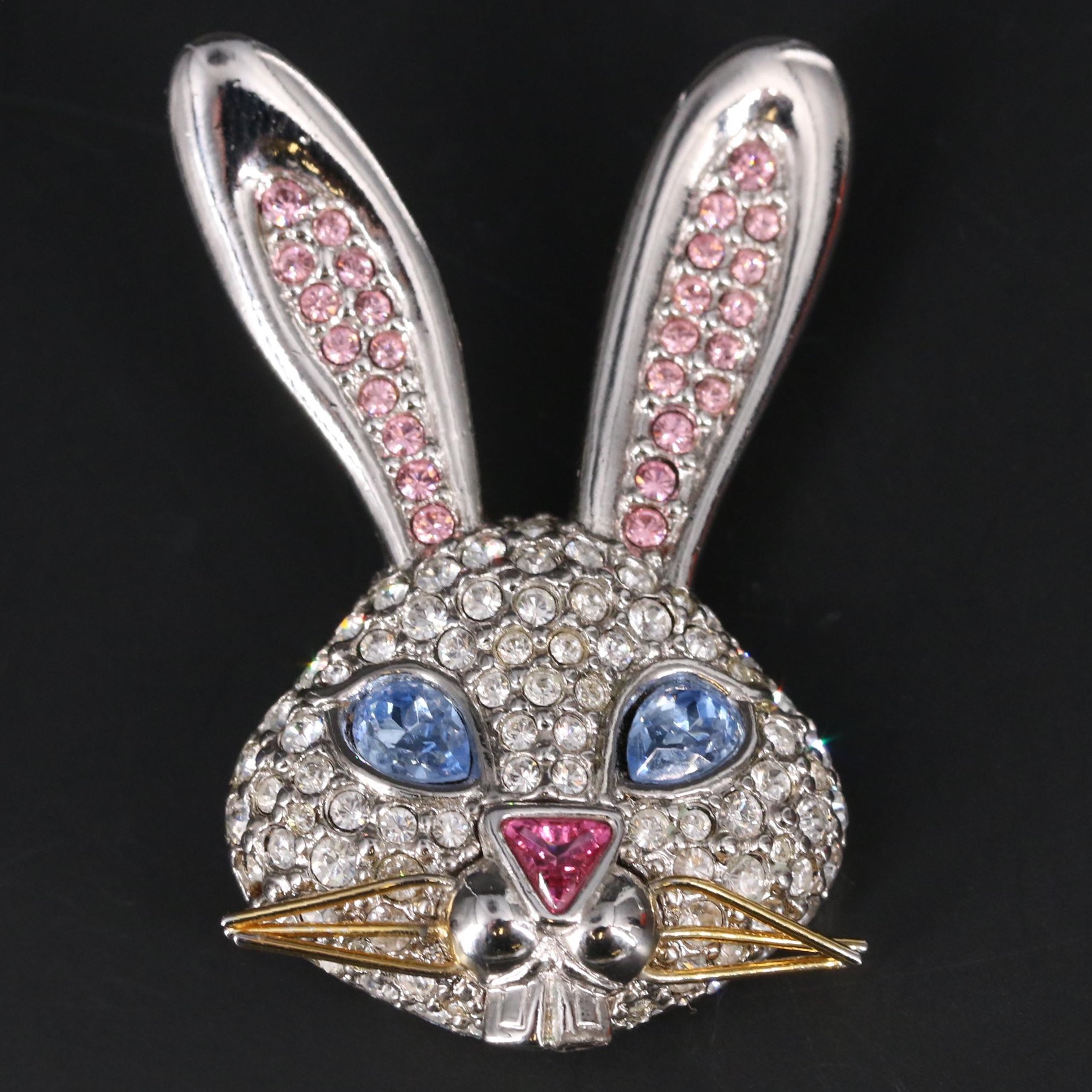 Swarovski Crystal Rabbit Brooch