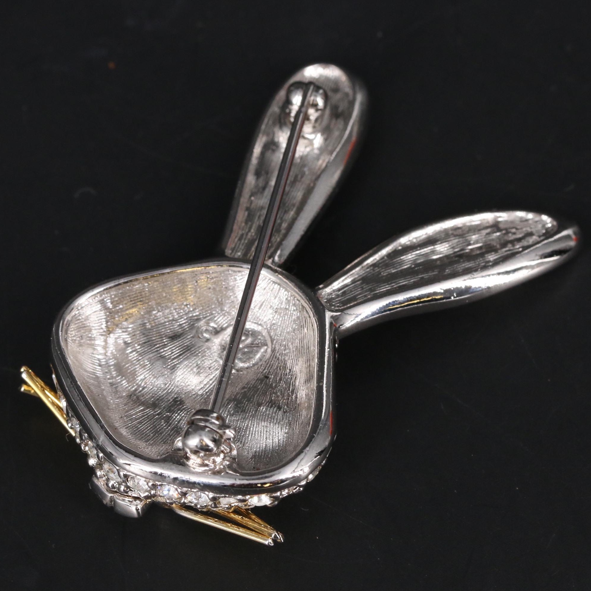 Swarovski Crystal Rabbit Brooch