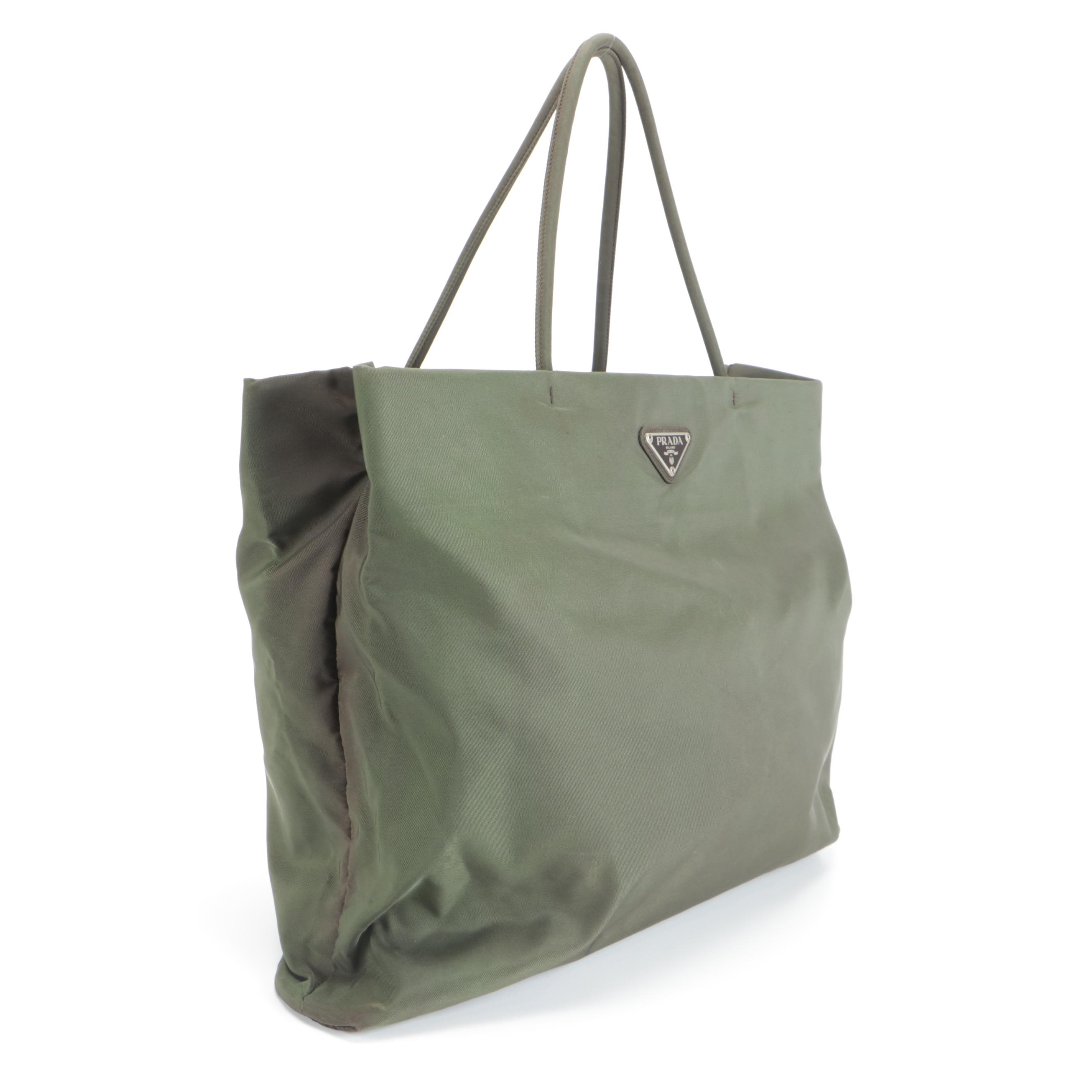 Prada Tote Bag in Green Nylon