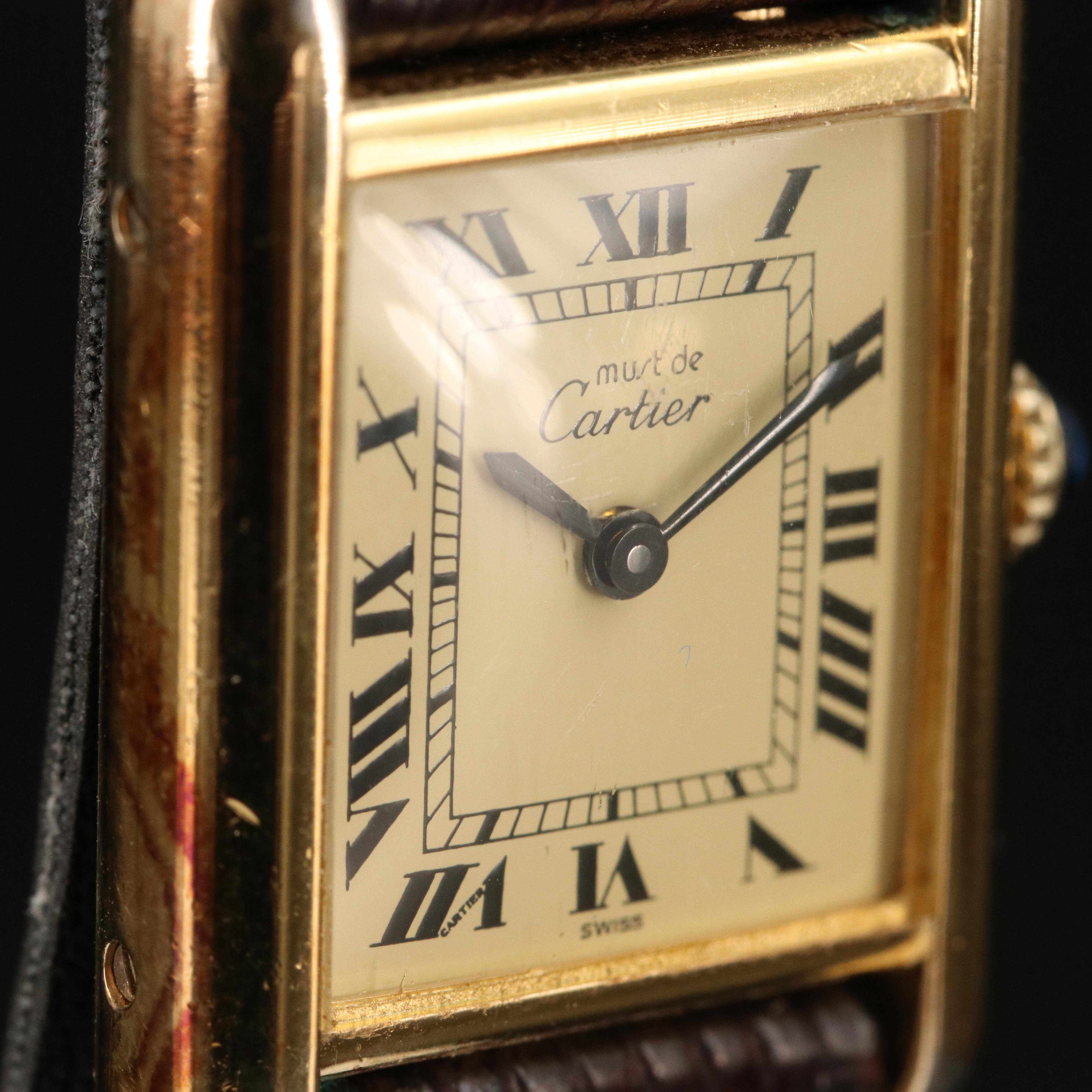Vintage Cartier "Must de Cartier" Tank Watch