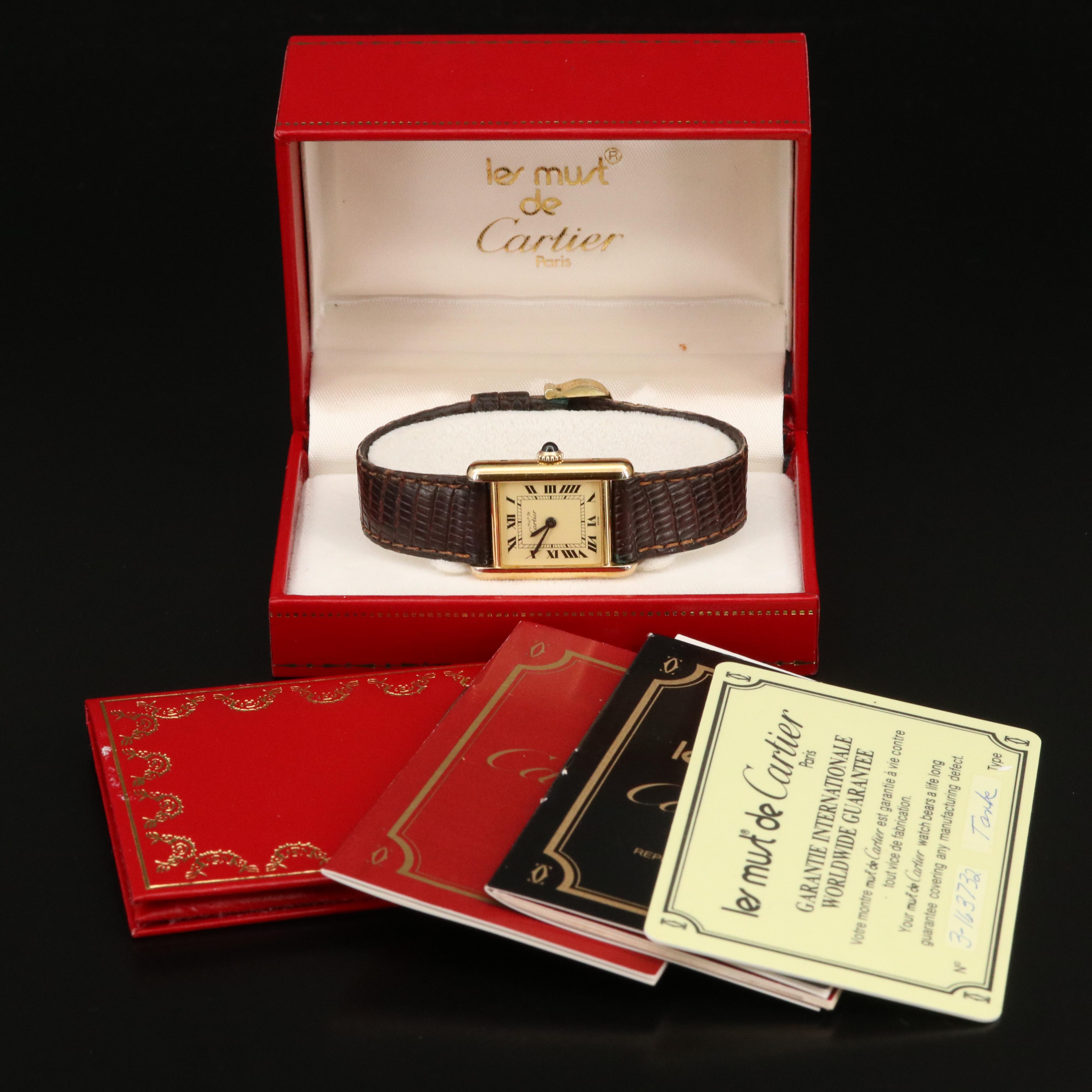 Vintage Cartier "Must de Cartier" Tank Watch