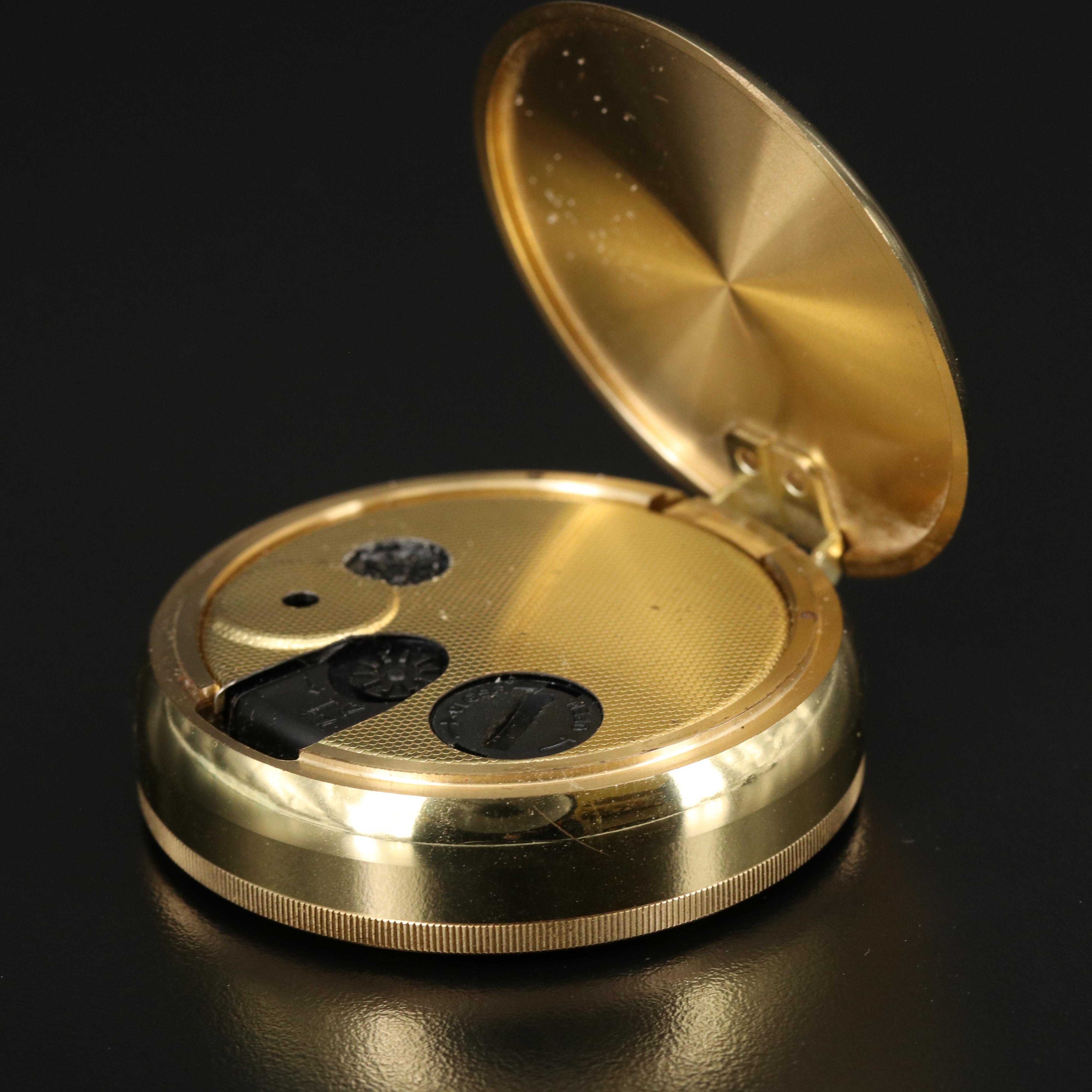 1990 Tiffany & Co. World Time Brass Travel Alarm Clock