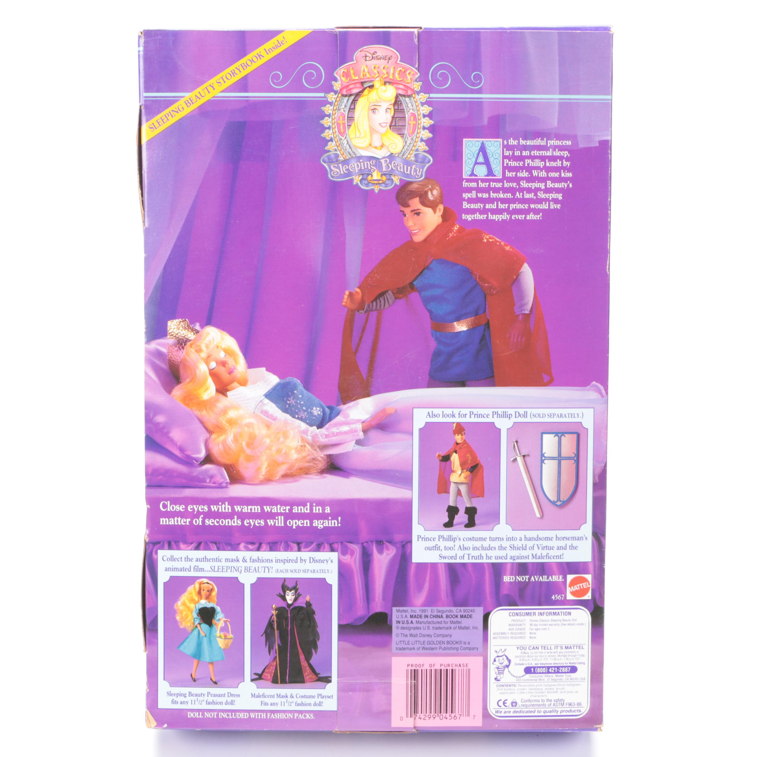 Walt Disney "Sleeping Beauty," "Cinderella," and "Snow White Dolls"