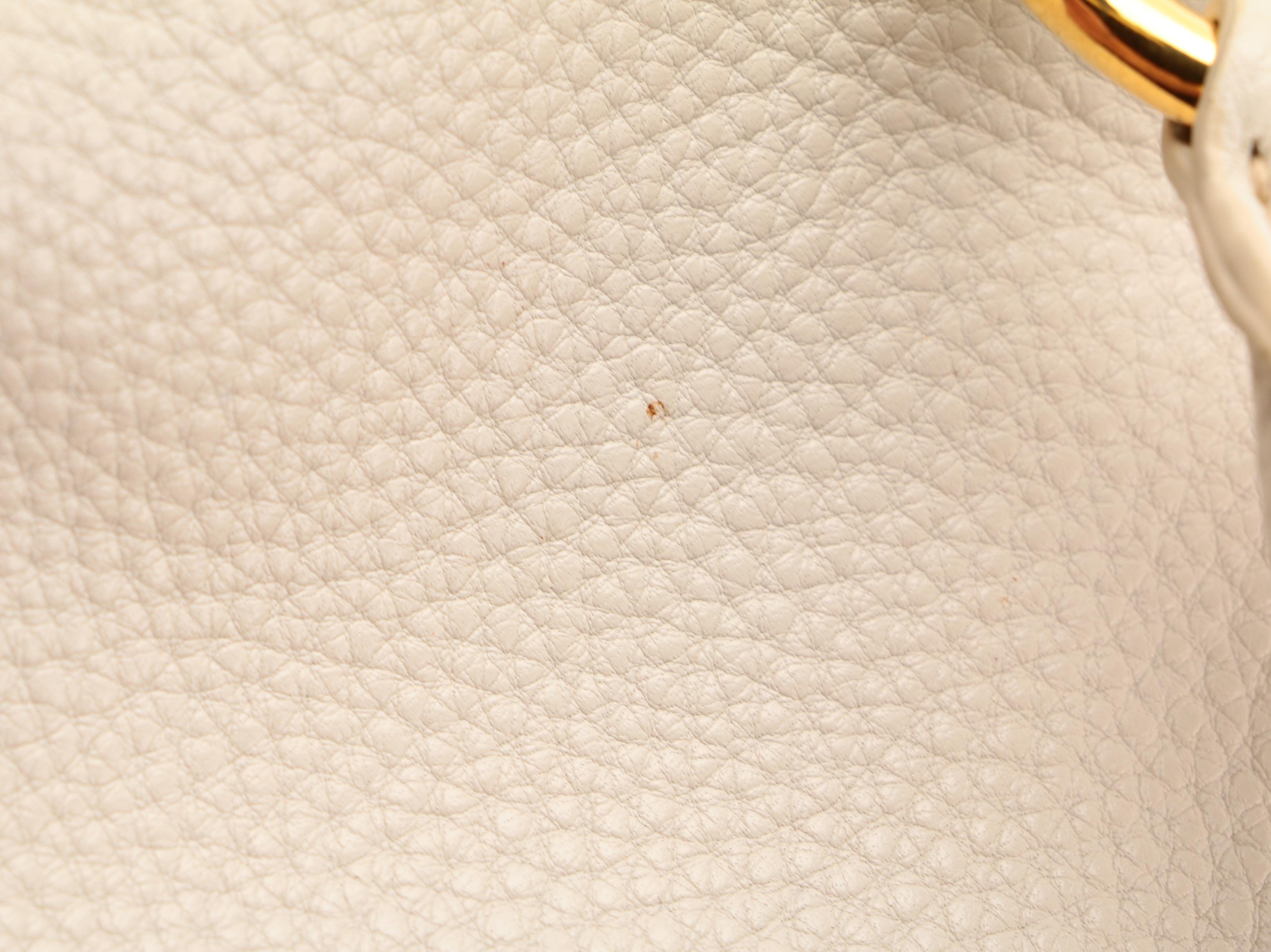 Prada Shopping Tote in Ivory Vitello Daino Leather