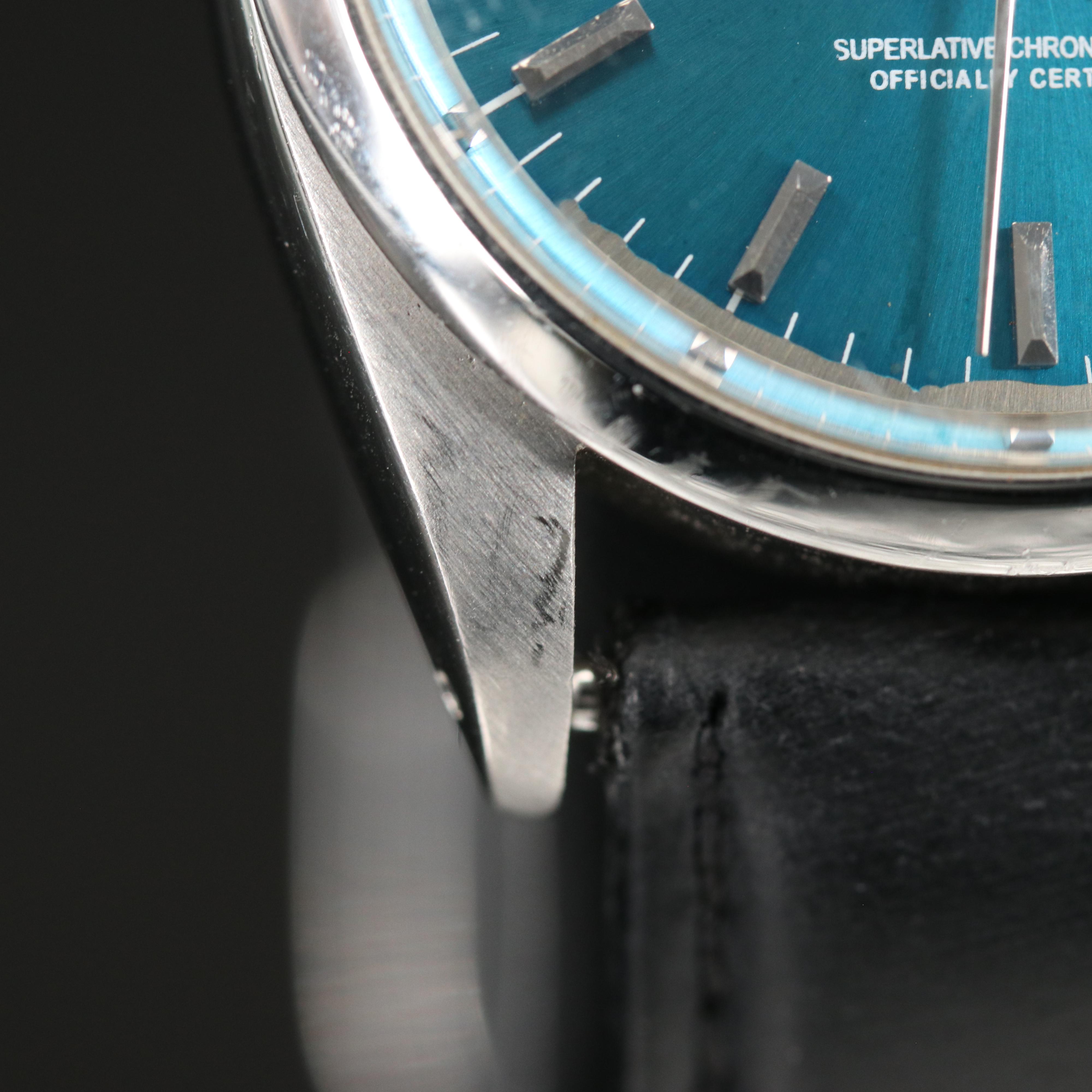 1969 Rolex Date 1500 Stainless Steel Automatic Watch