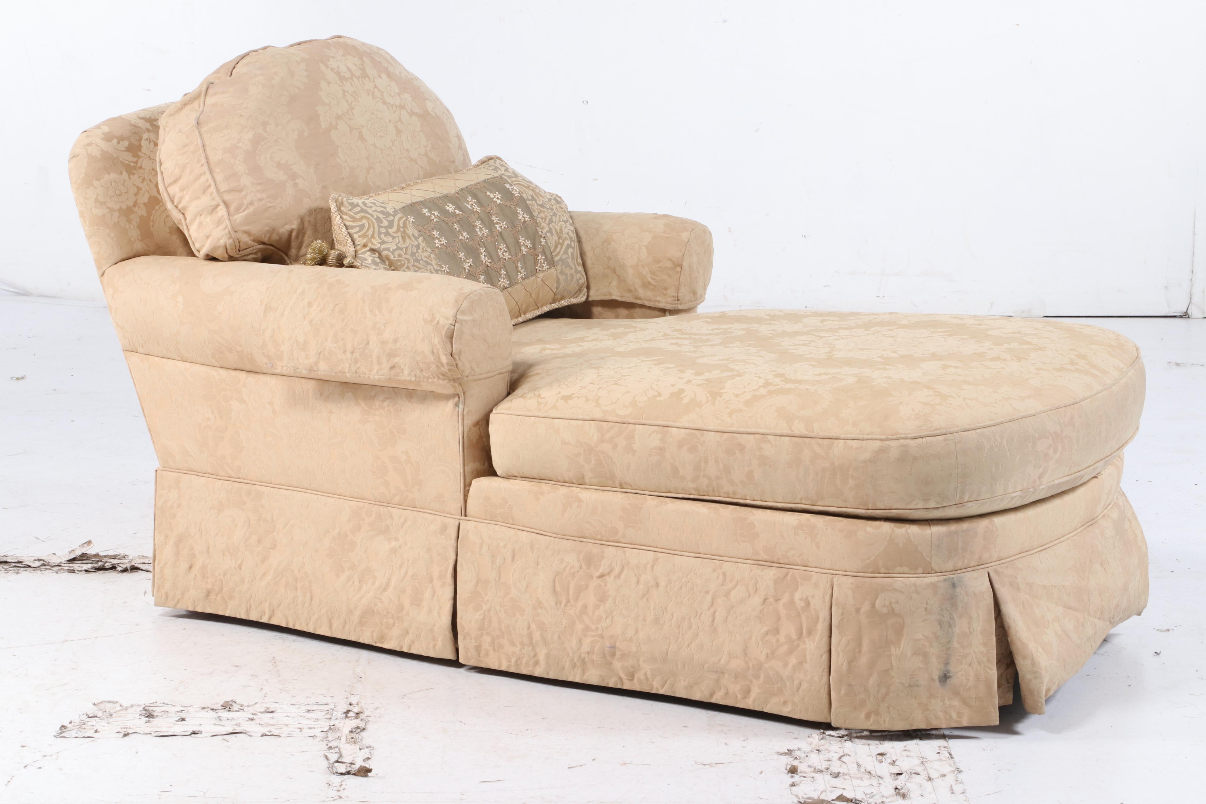 Ethan Allen Custom-Upholstered Chaise Lounge