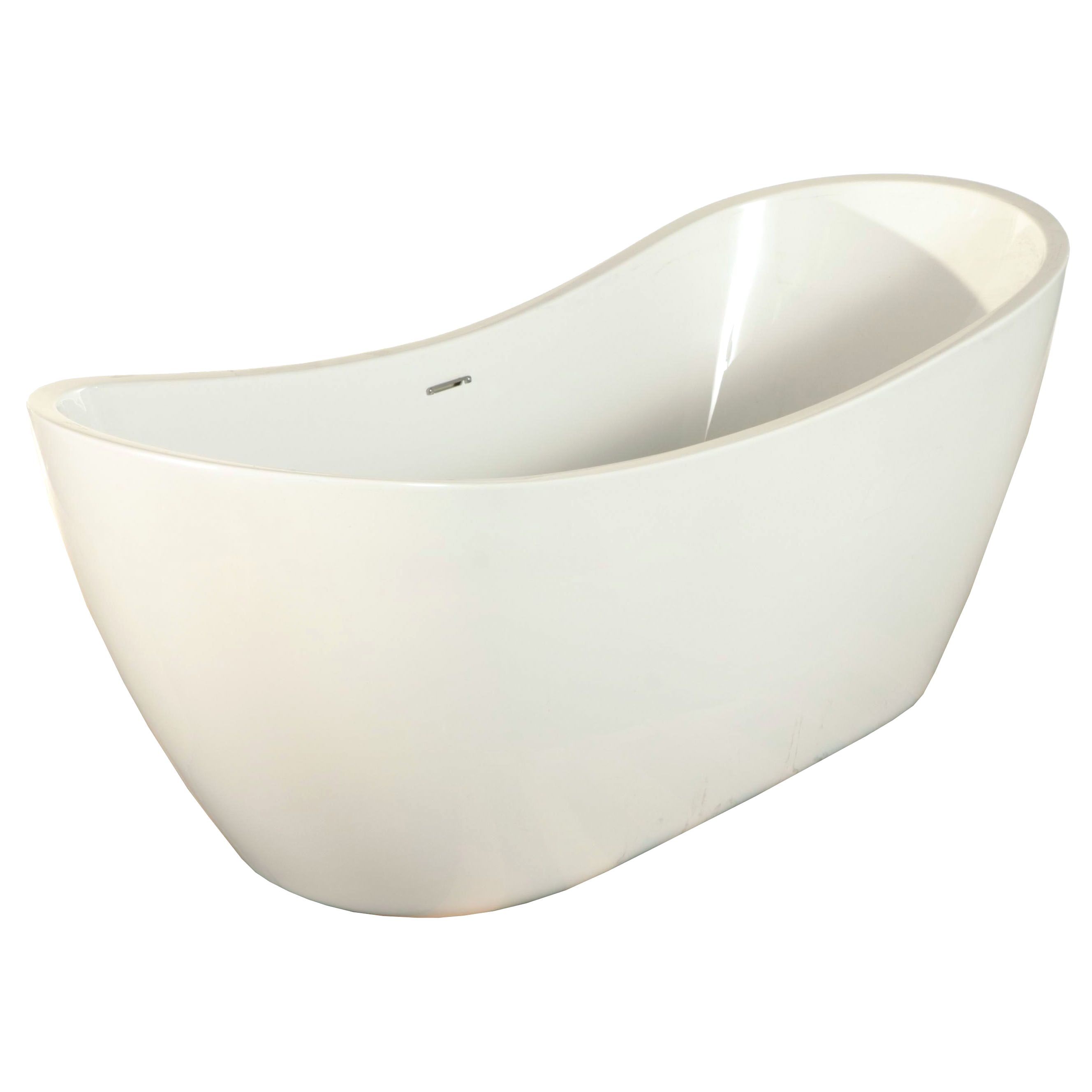 Contemporary 72" Acrylic Double-Slipper Freestanding Bathtub