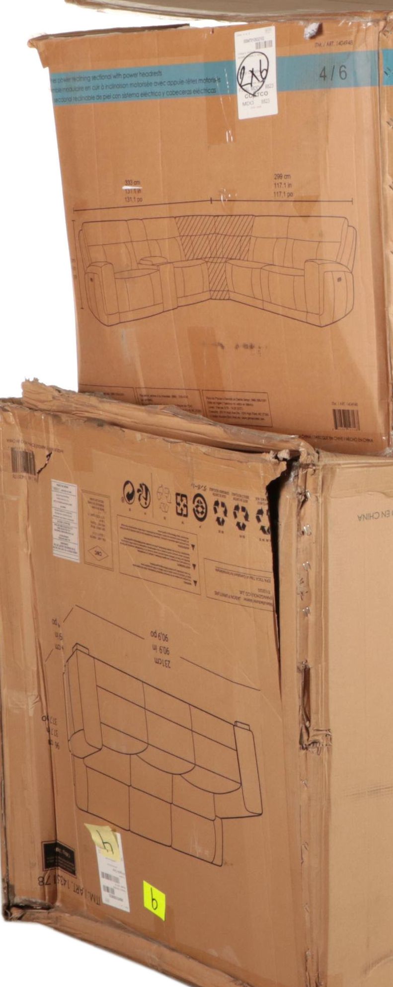 Gilman Creek "Gearhart" Six-Piece Leather Power Reclining Sectional