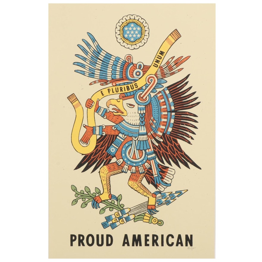 Ravi Zupa Serigraph "Proud American," 2020