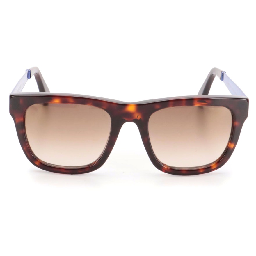 Cutler and Gross 1180 Square Sunglasses in Dark Tortoise and Metallic Finish