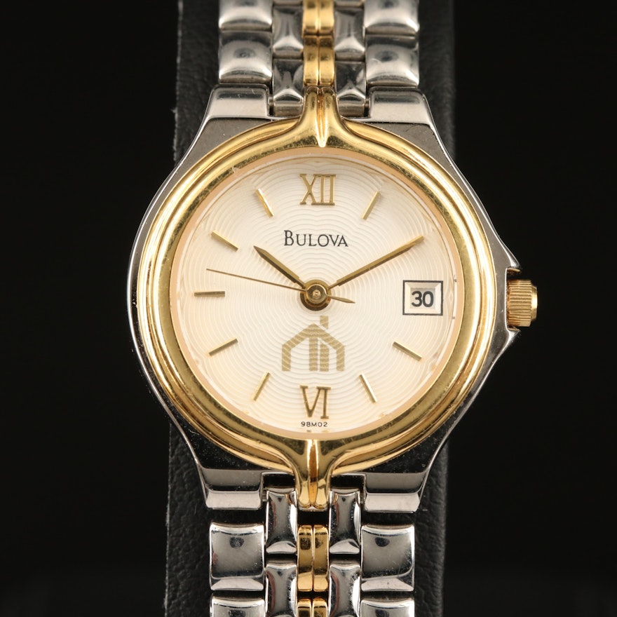 Two Tone Bulova with Date Wristwatch