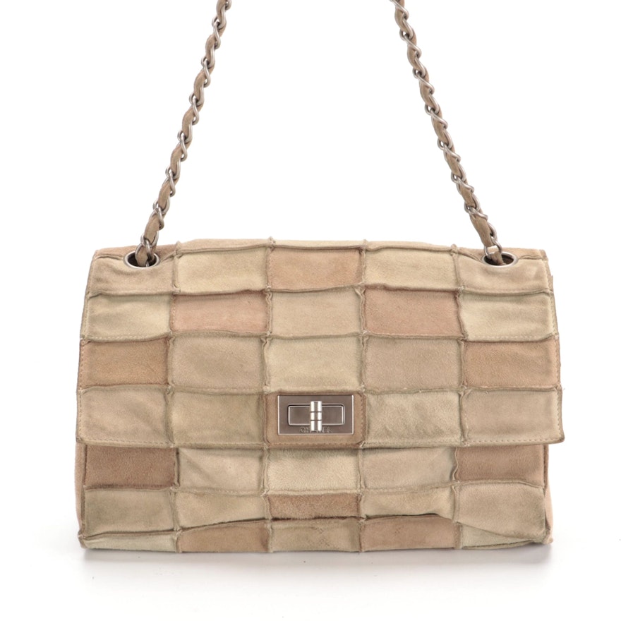 Chanel Reissue Flap Front Bag in Tonal Brown Quilted Patchwork Pattern