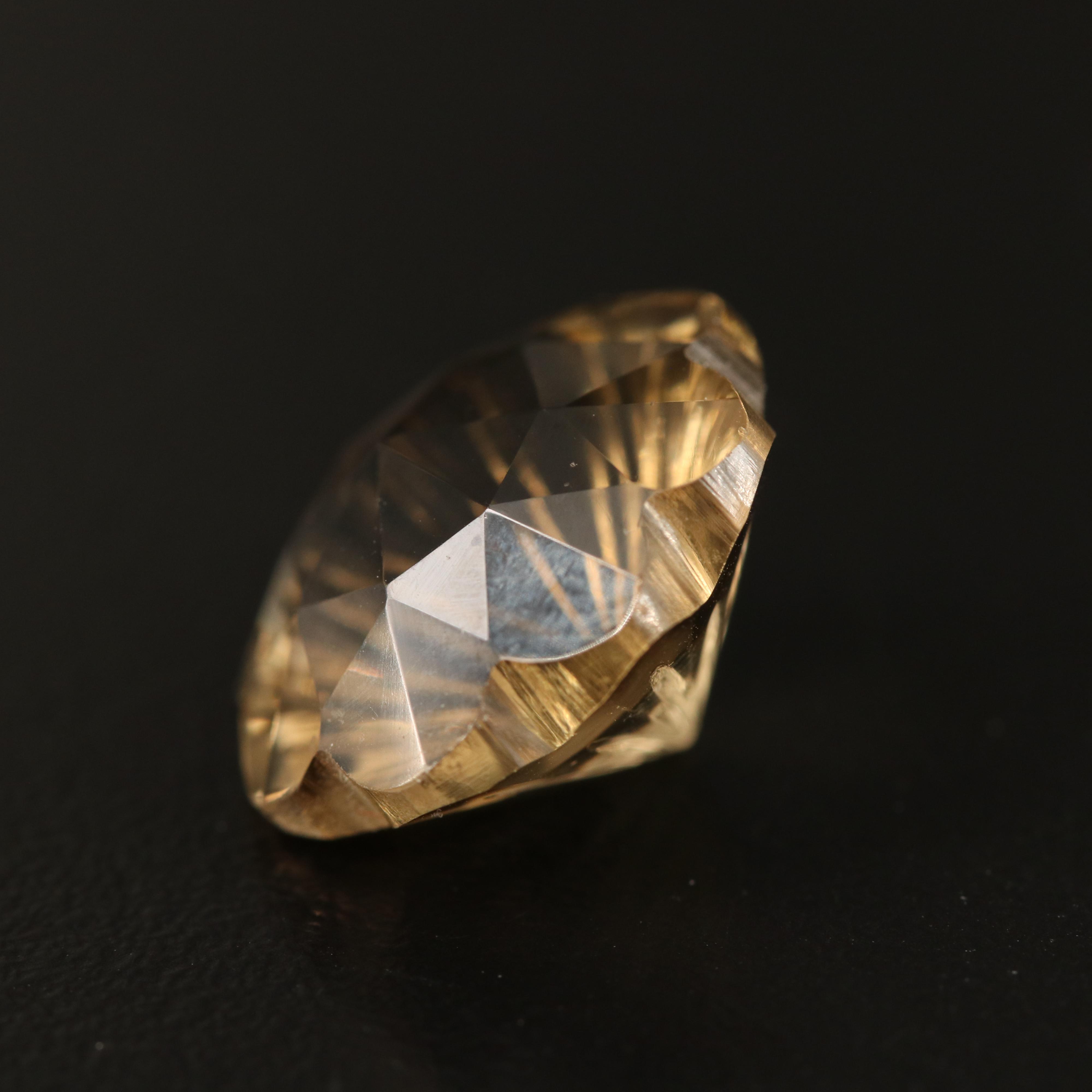 Loose 12.73 CT Faceted Fantasy Cut Smoky Quartz