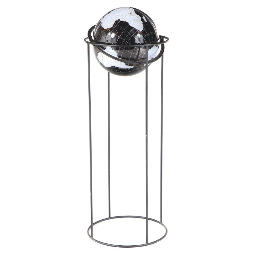Spherical Concepts Inc. Acrylic Globe on Metal Stand, dated 1991