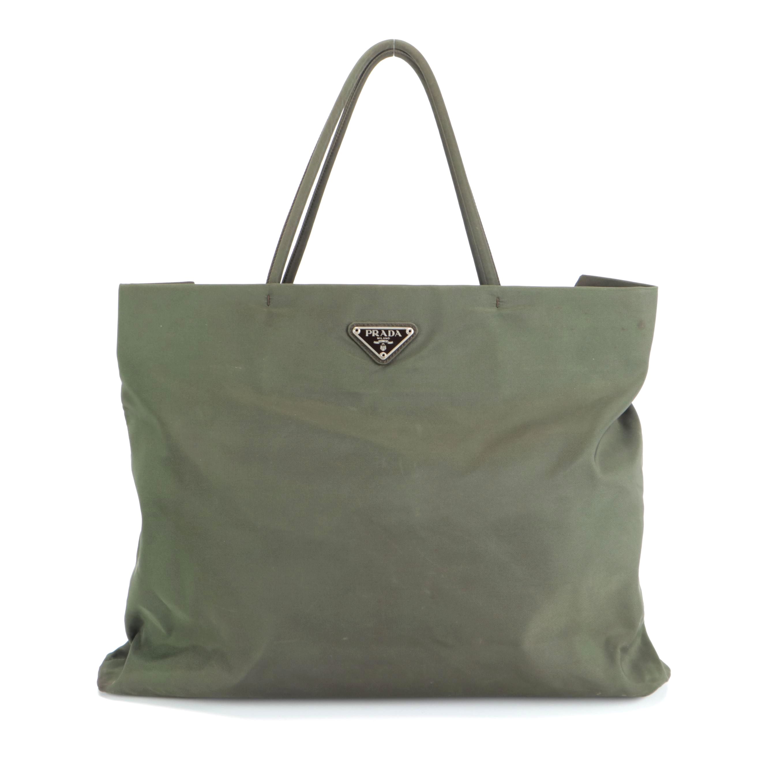Prada Tote Bag in Green Nylon