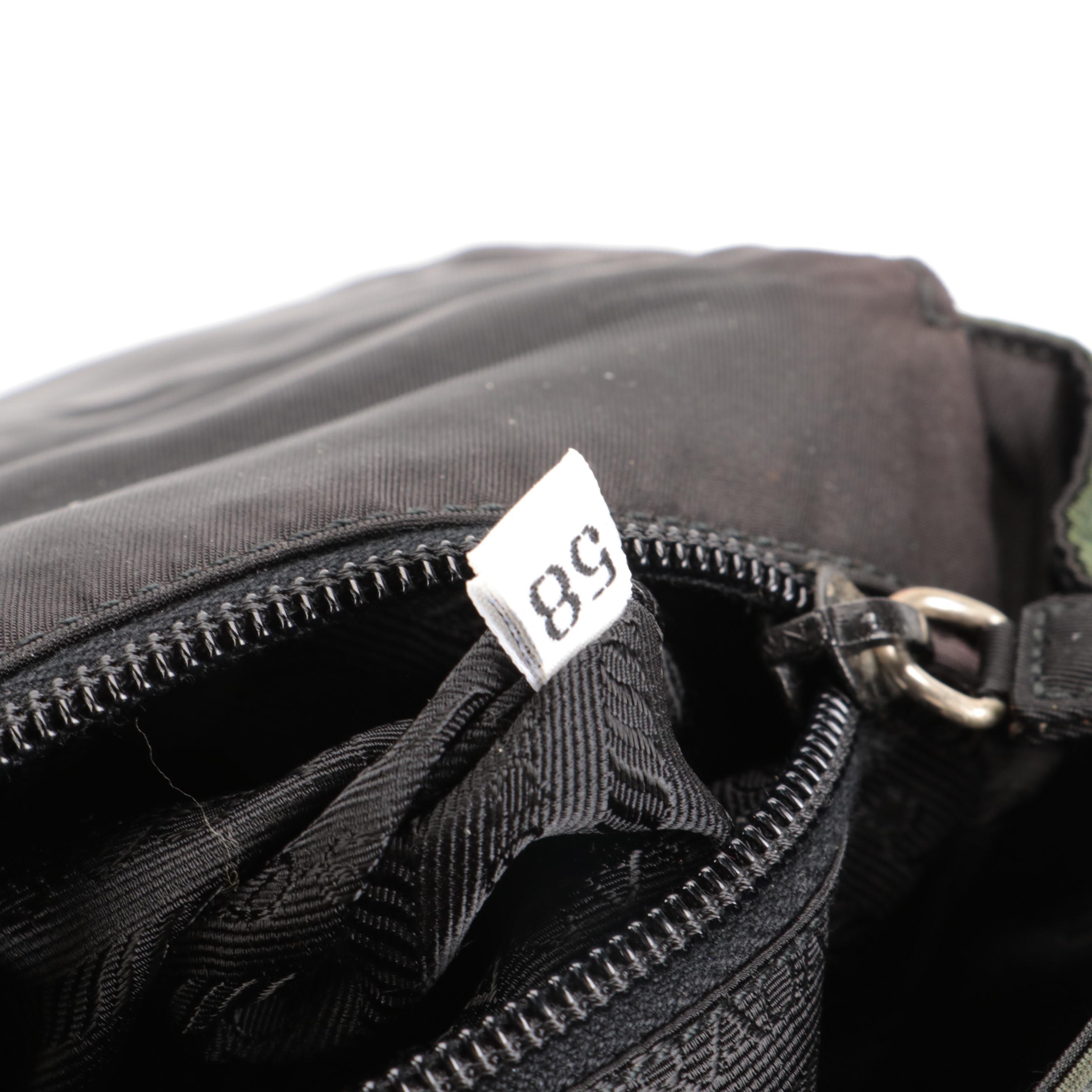 Prada Green Tessuto Nylon Flap Front Shoulder Bag