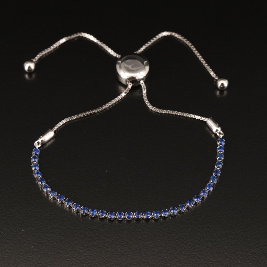 EFFY 14K WHITE GOLD NATURAL SAPPHIRE BRACELET