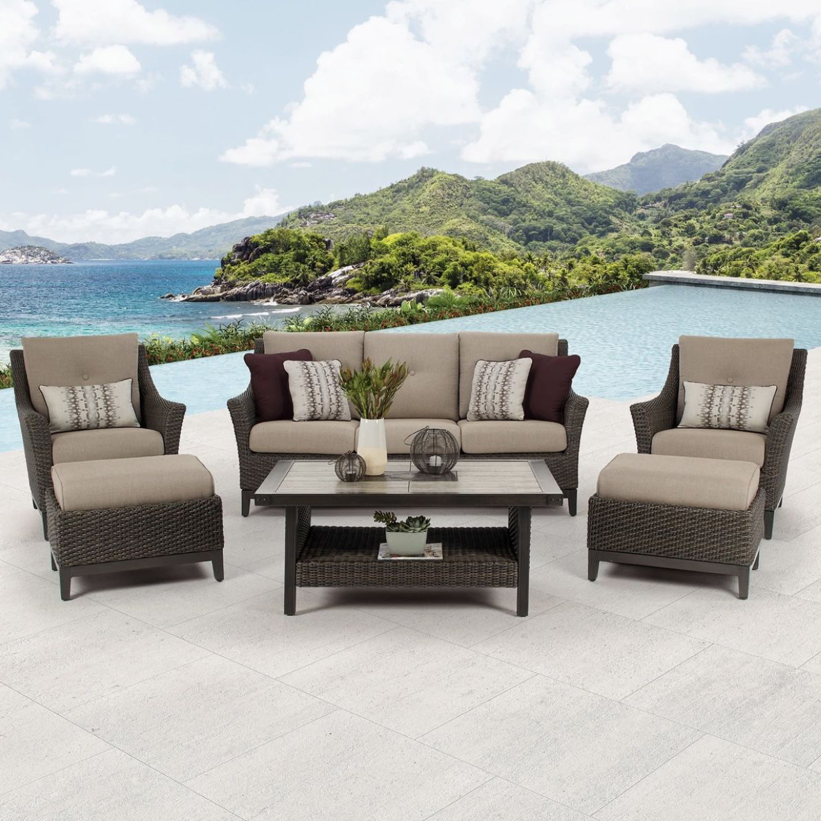 Agio "McKenzy" 6-Piece Deep Seating Patio Set