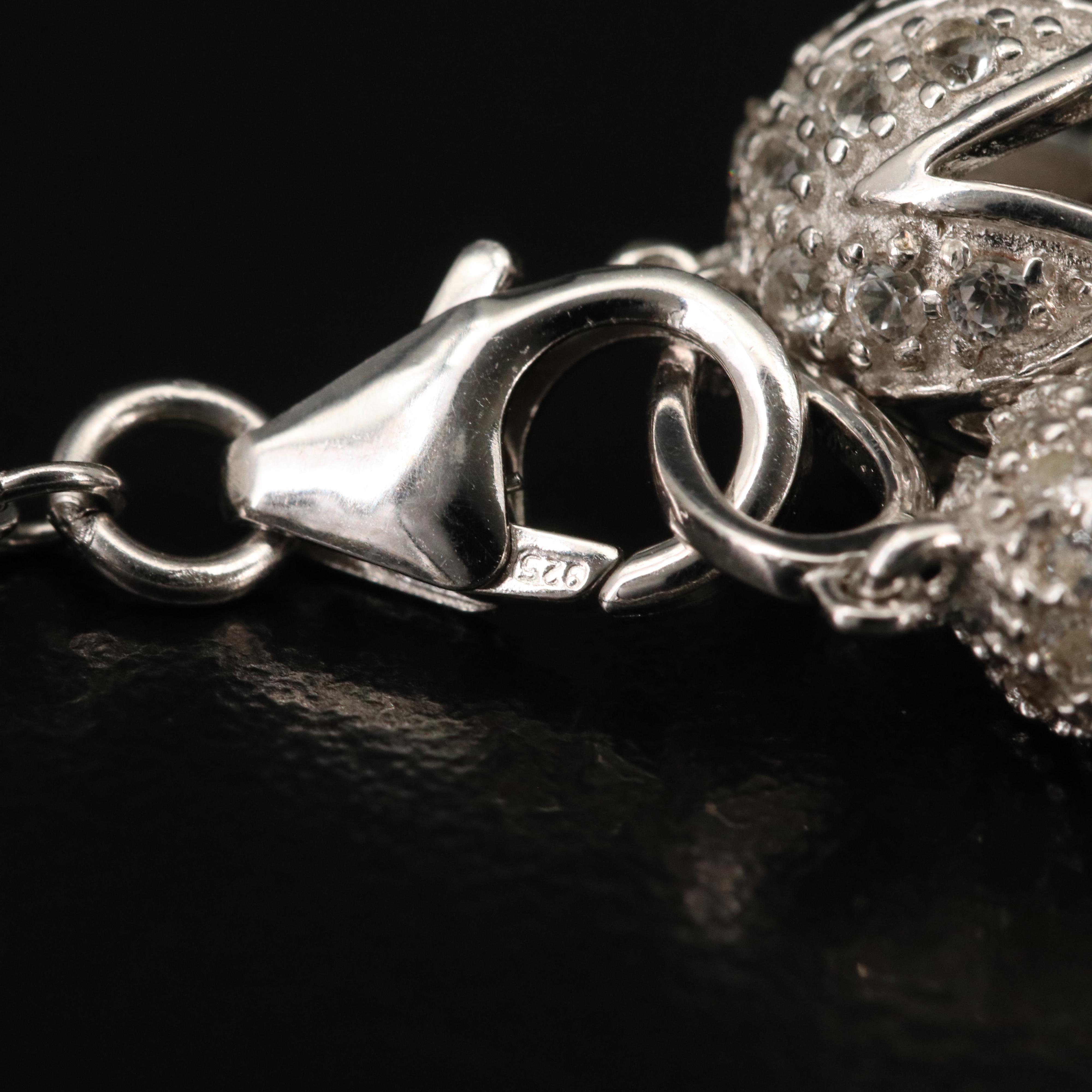 Sterling Silver Peridot and Topaz Multi-Strand Tassel Bracelet