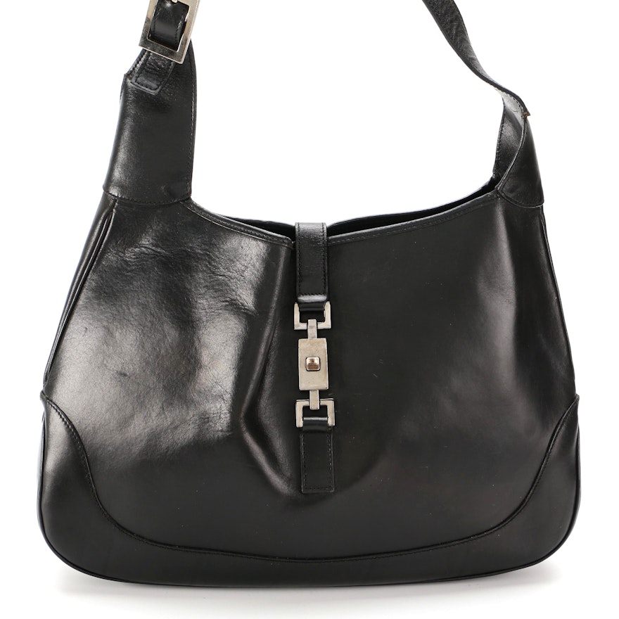 Gucci Jackie Black Leather Shoulder Bag