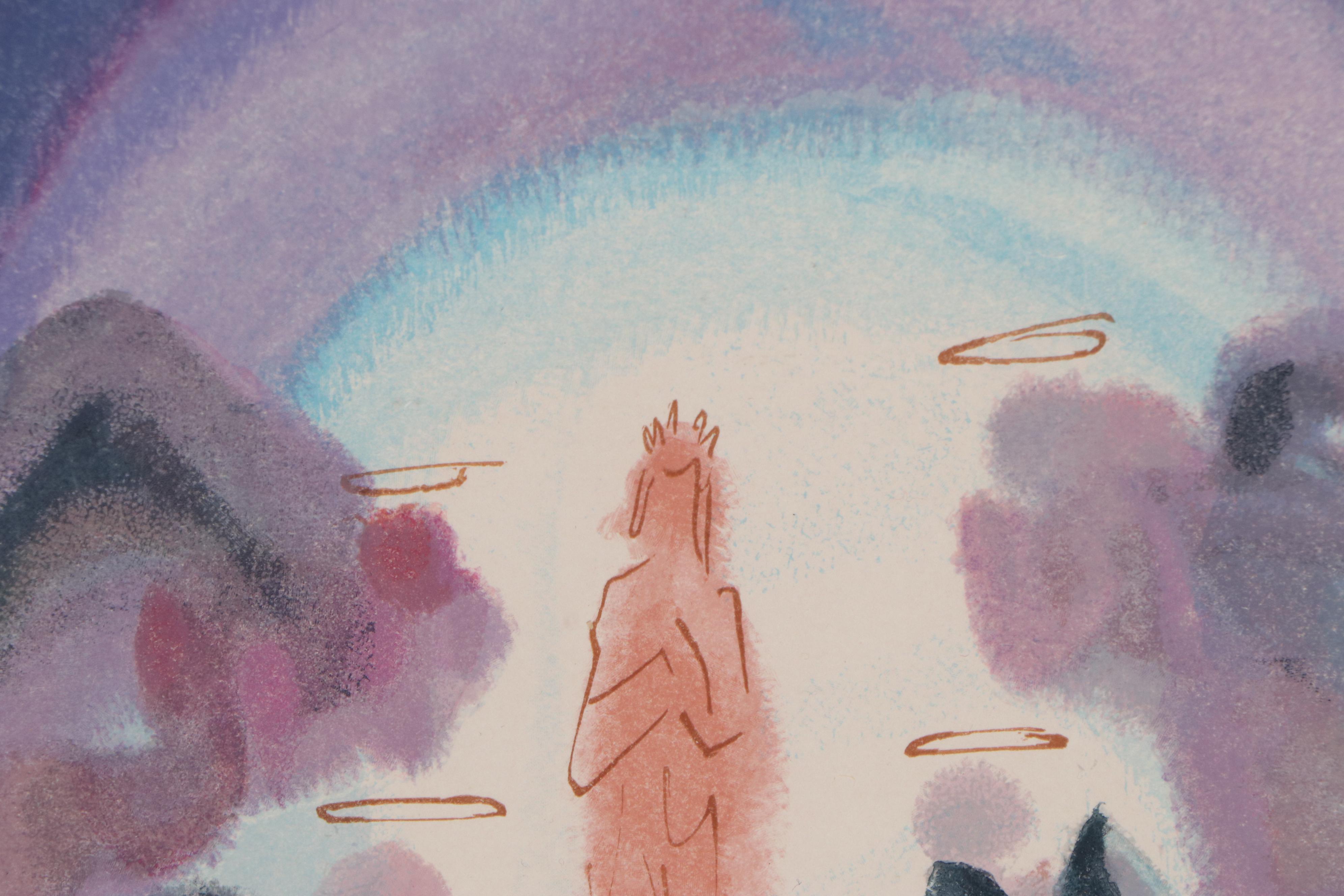 Salvador Dalí Wood Engraving "La joie des bien heureux"