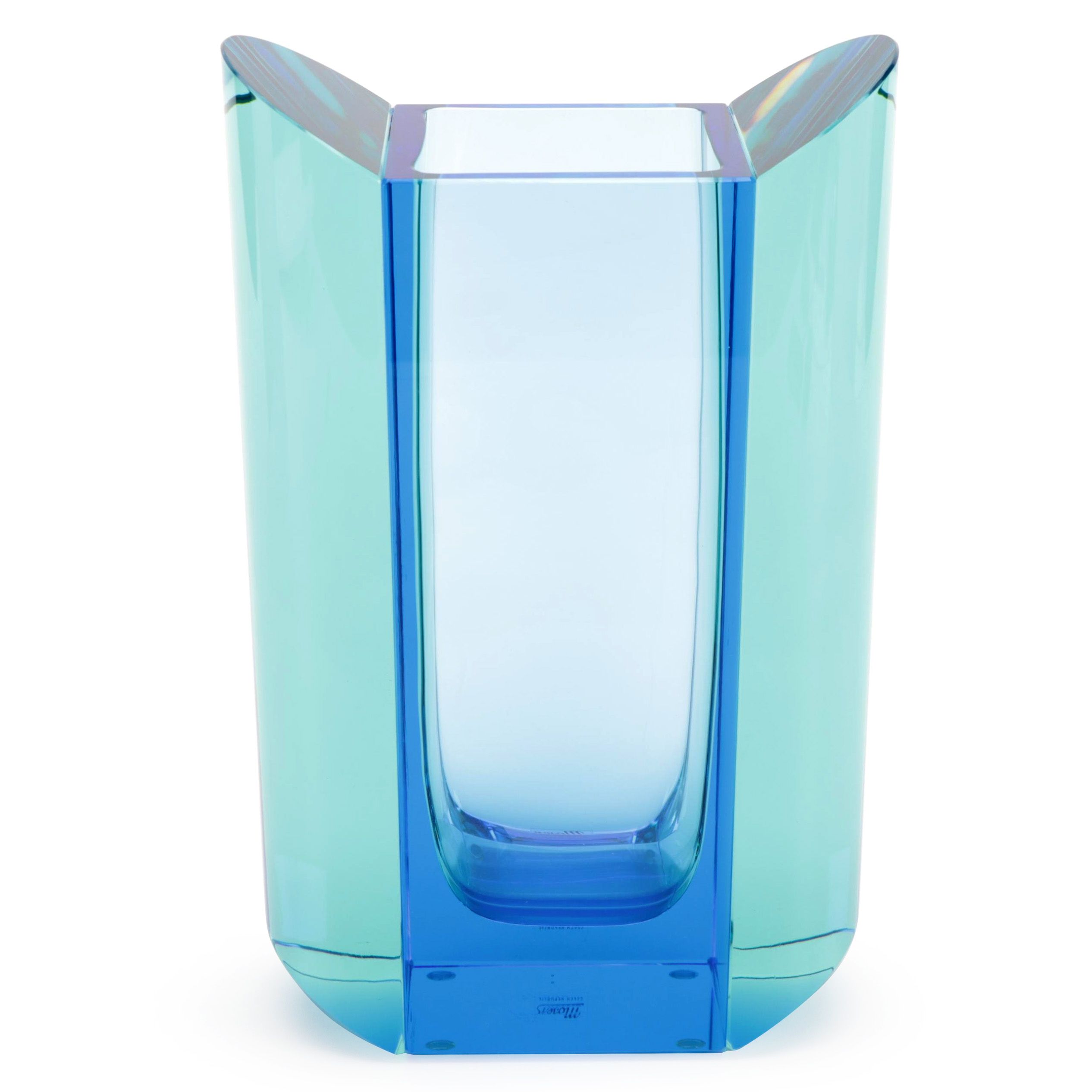 Jiří Šuhájek for Moser Limited Edition Aquamarine and Beryl "Wings" Vase