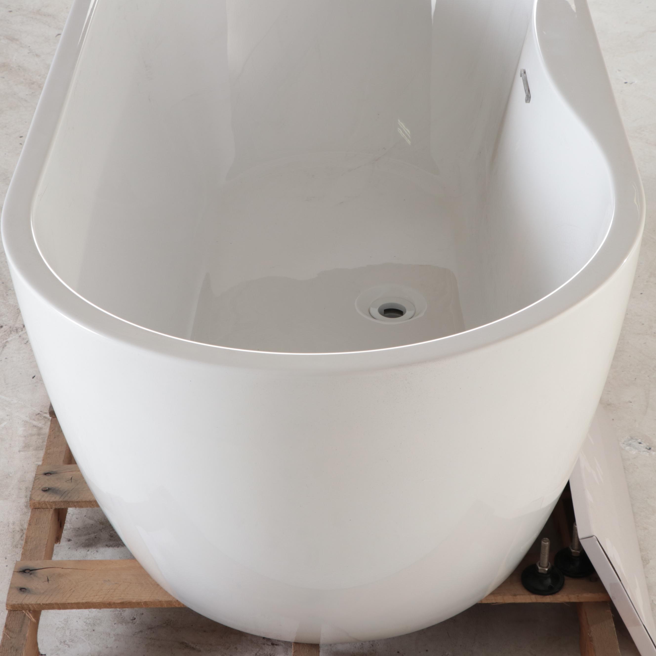 Contemporary 61" Acrylic Freestanding Bathtub