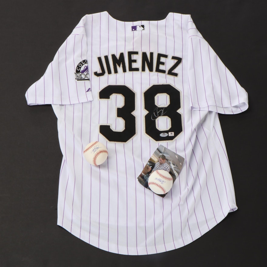 Colorado Rockies Signed Jersey and Baseballs, COAs