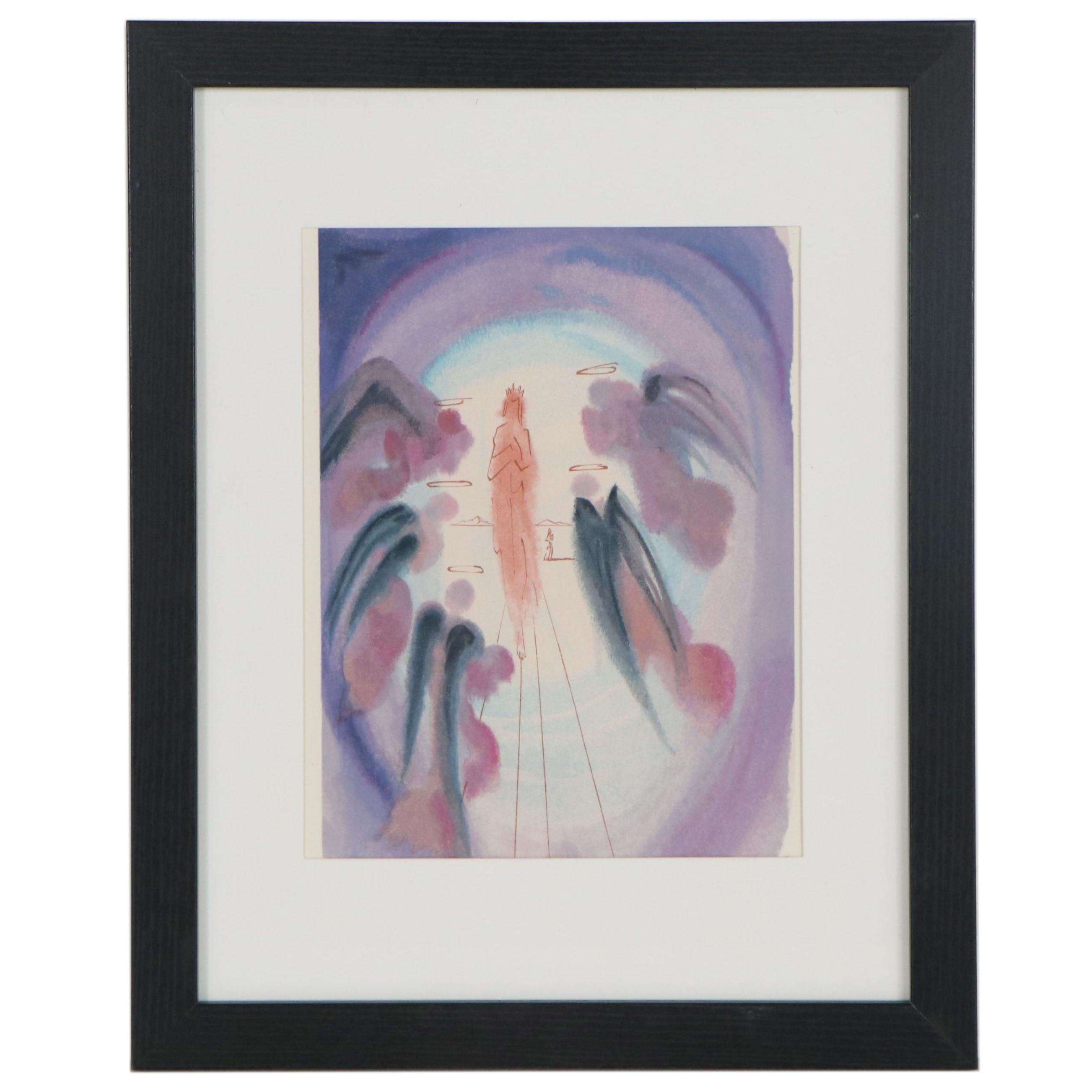 Salvador Dalí Wood Engraving "La joie des bien heureux"