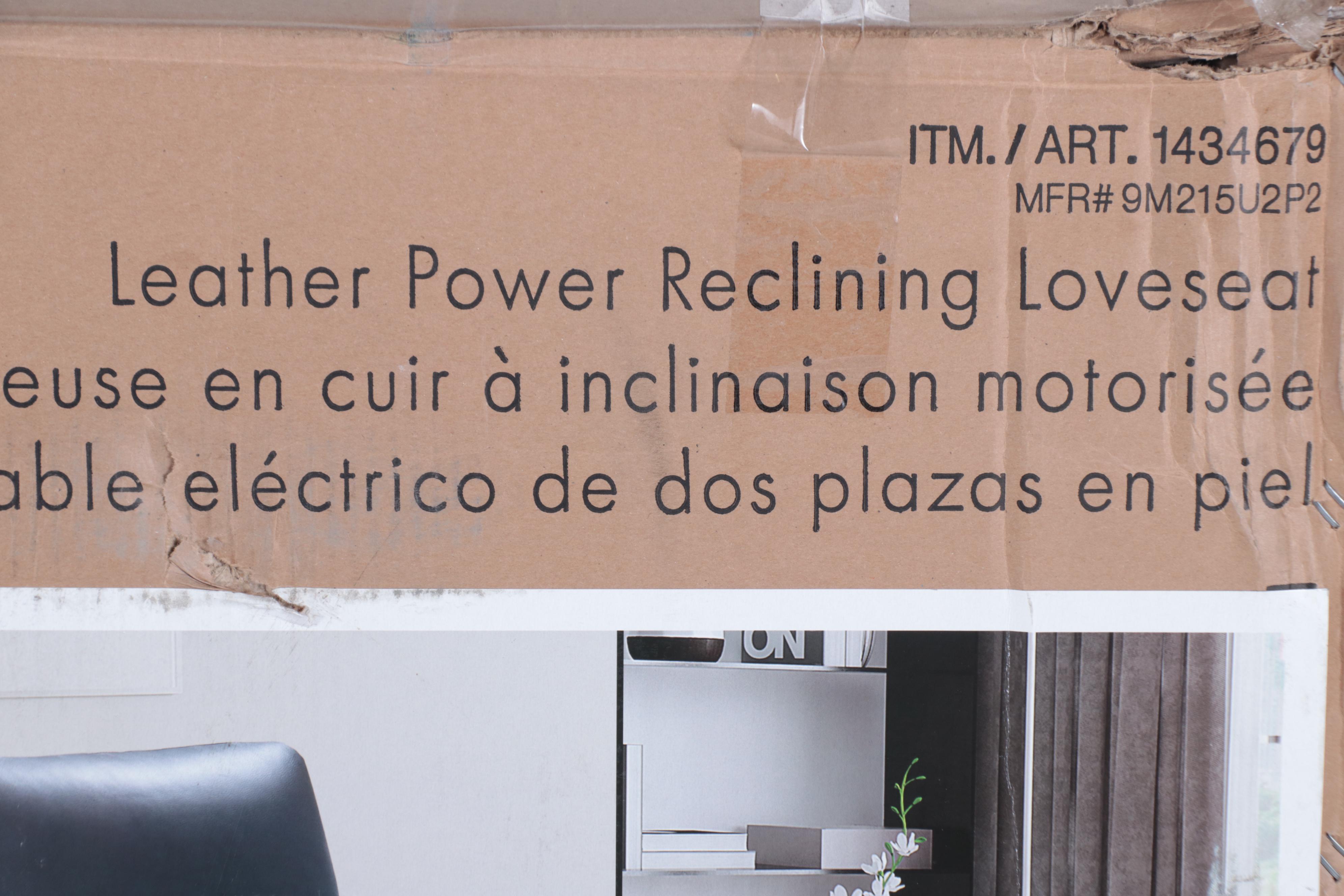 Northridge Home "Indigo Bay" Leather Power Reclining Loveseat