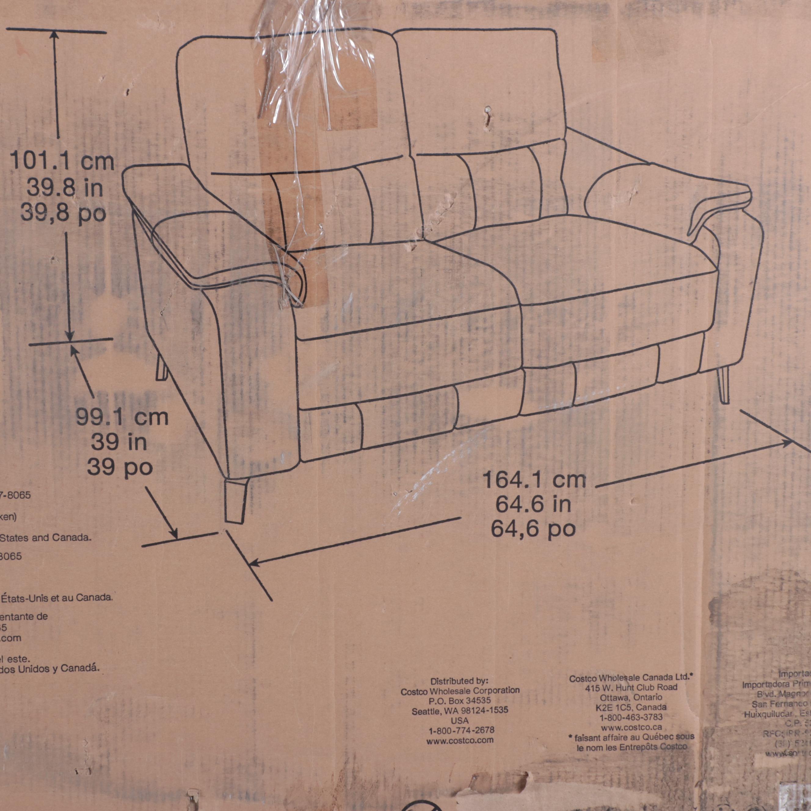 Northridge Home "Indigo Bay" Leather Power Reclining Loveseat