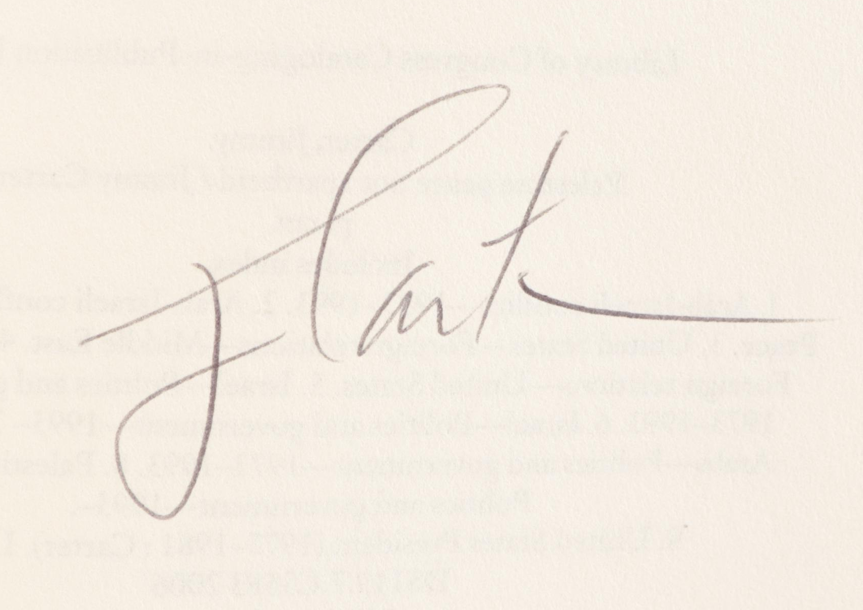 Signed "Palestine: Peace not Apartheid" by Jimmy Carter, 2006  Visual COA