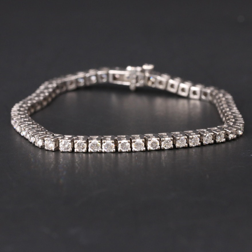 14K 5.30 CTW Diamond Diamond Tennis Bracelet