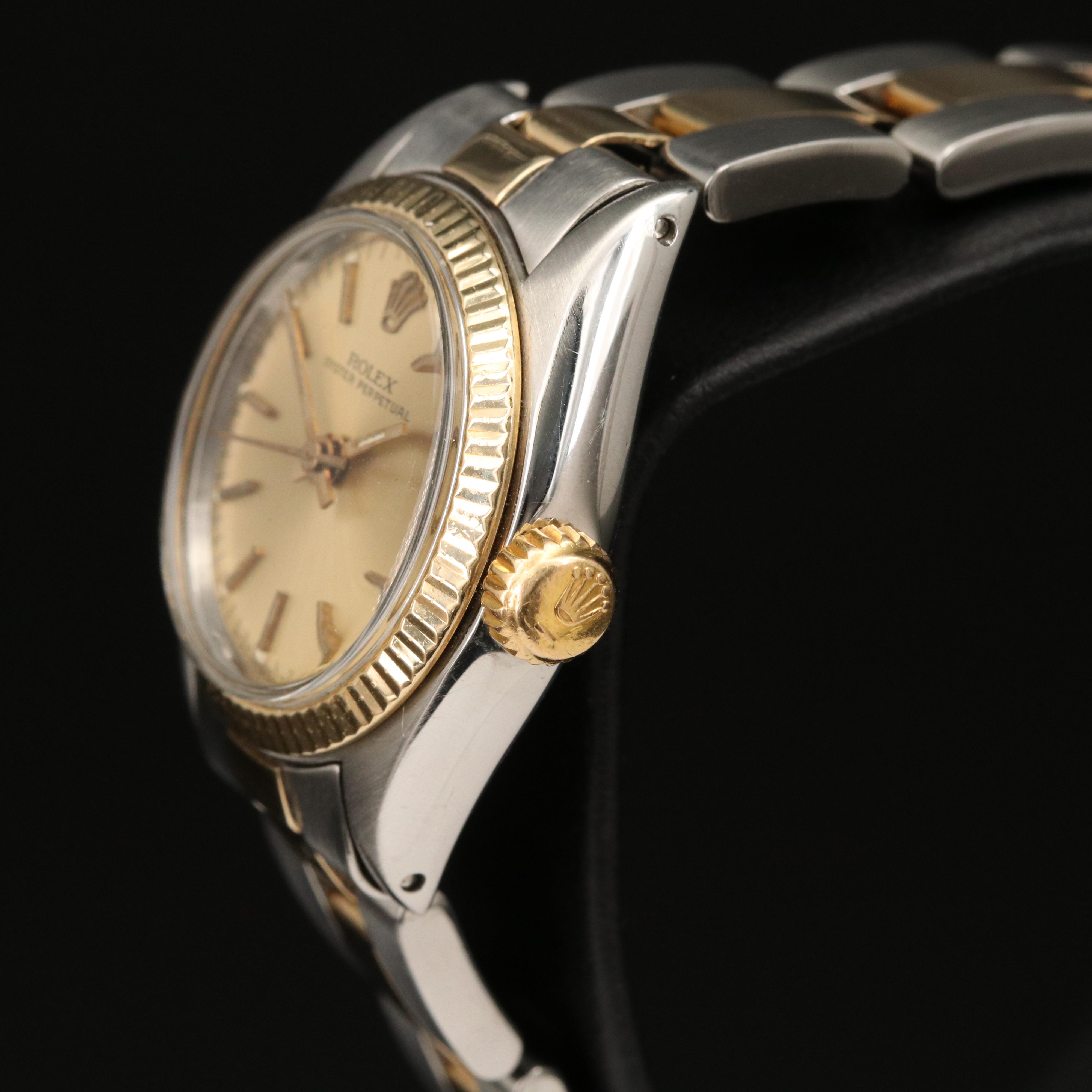 1978 Rolex Oyster Perpetual 14K Gold and Stainless Steel Automatic Watch