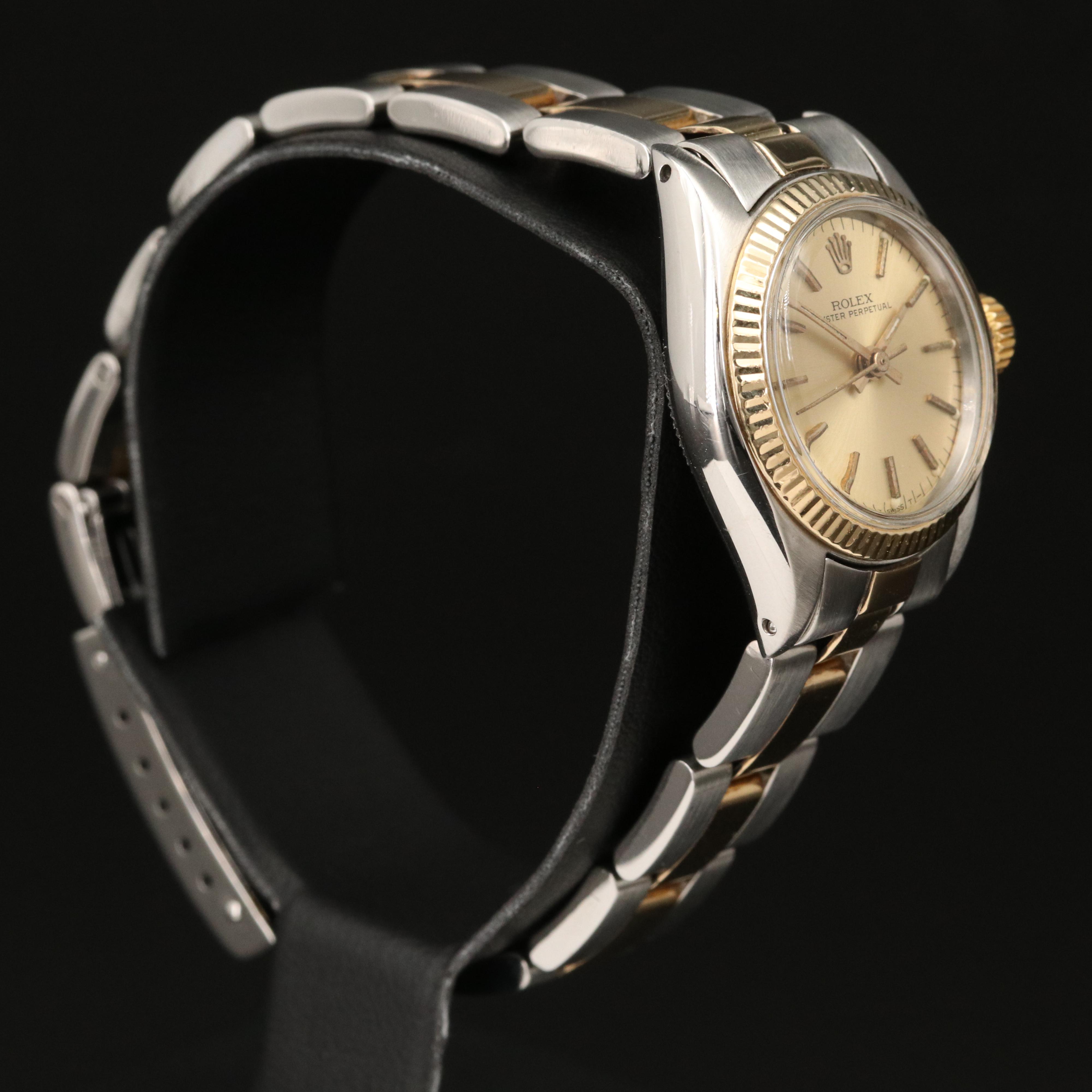 1978 Rolex Oyster Perpetual 14K Gold and Stainless Steel Automatic Watch