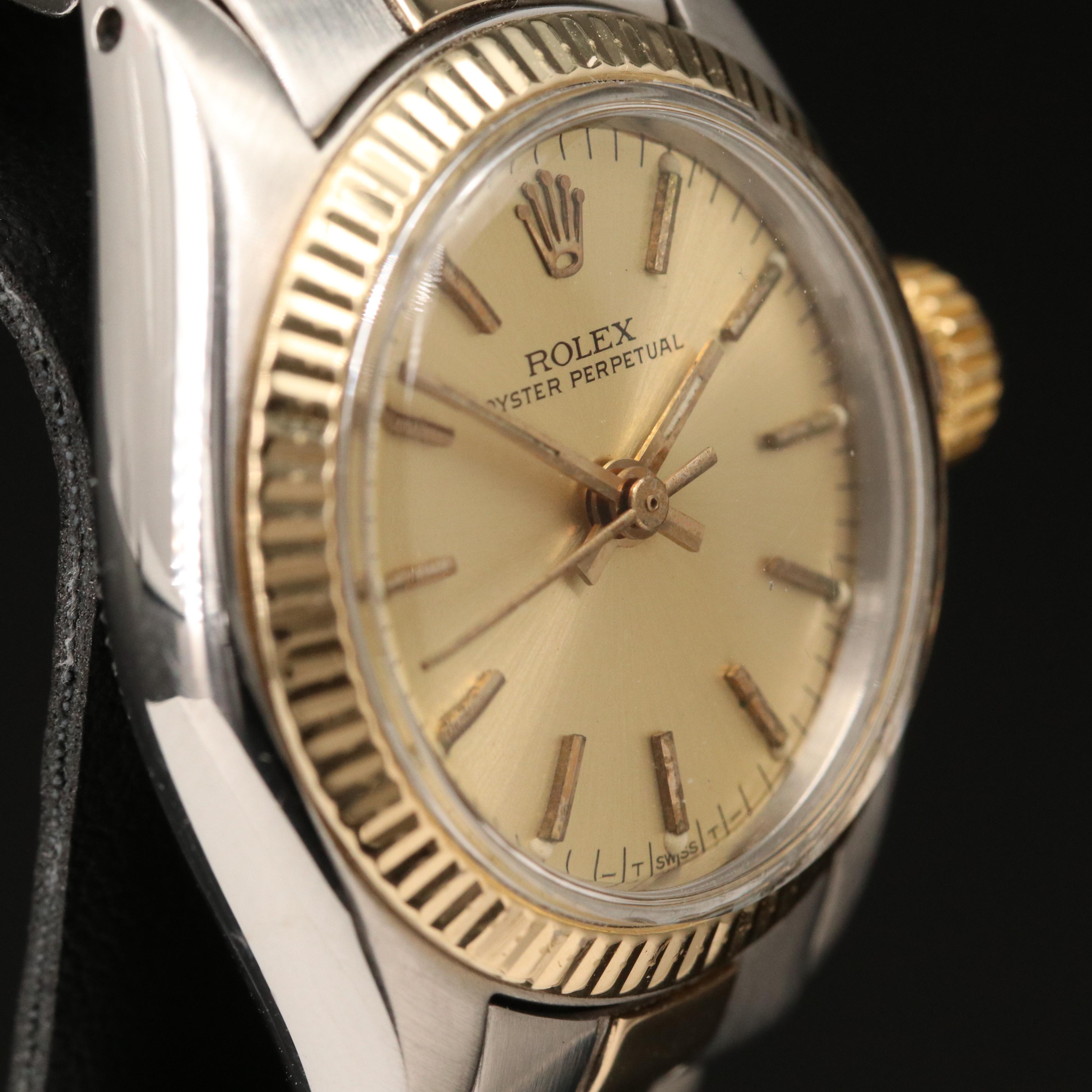 1978 Rolex Oyster Perpetual 14K Gold and Stainless Steel Automatic Watch