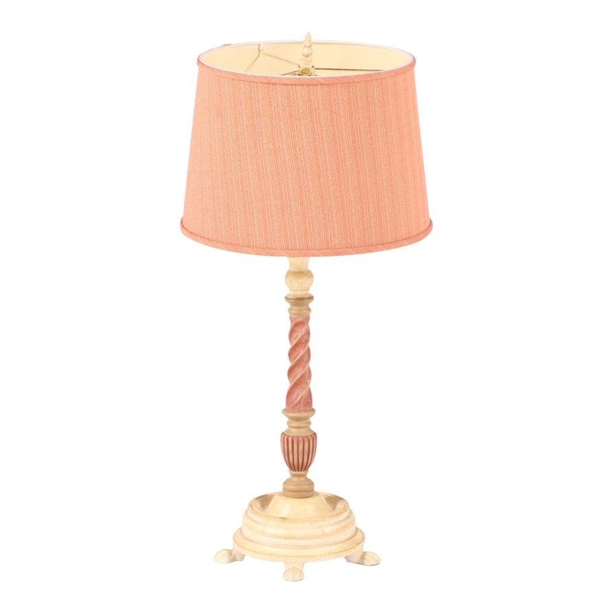 Neoclassical Style Painted Composite Table Lamp