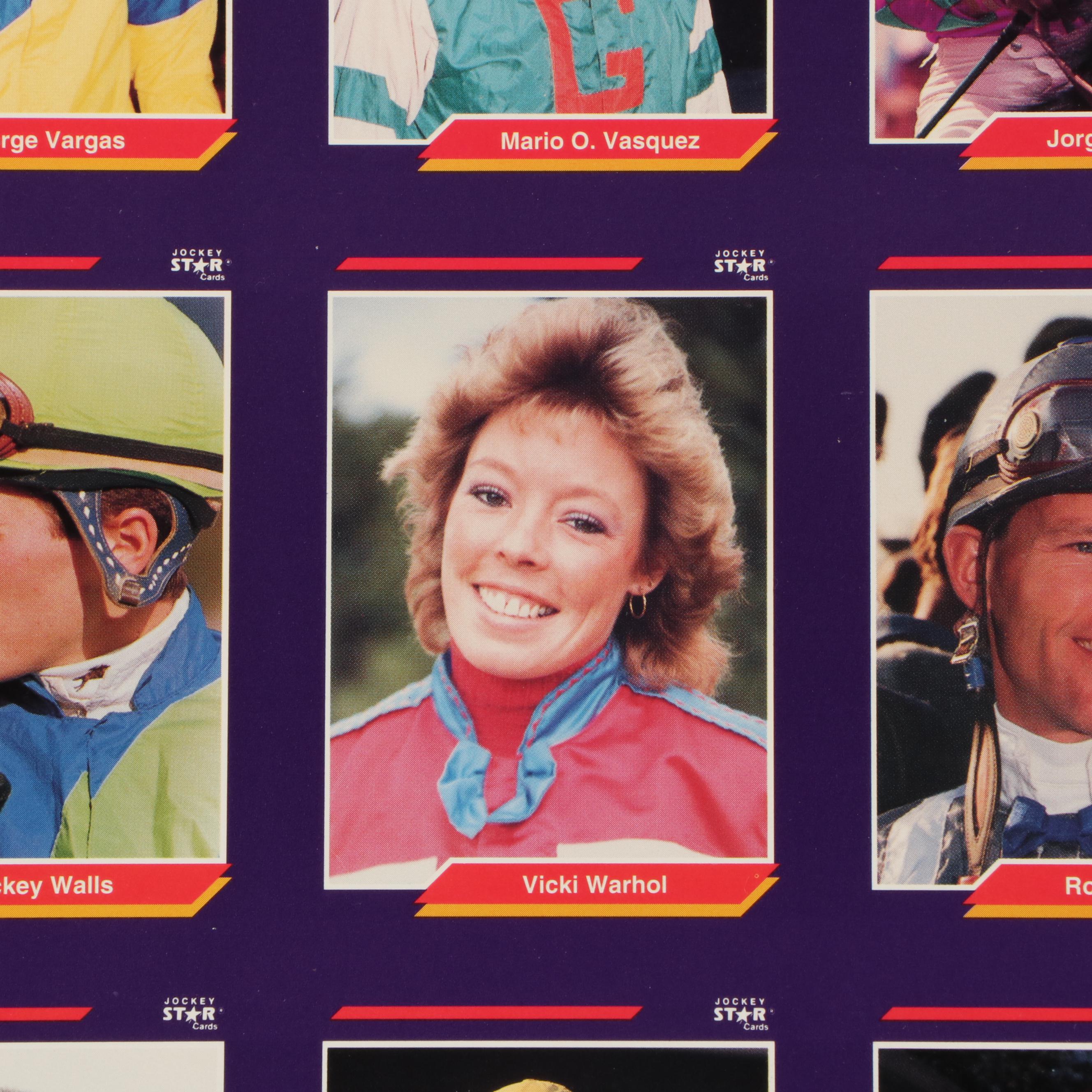1992 Jockey Stars Uncut Trading Card Sheets