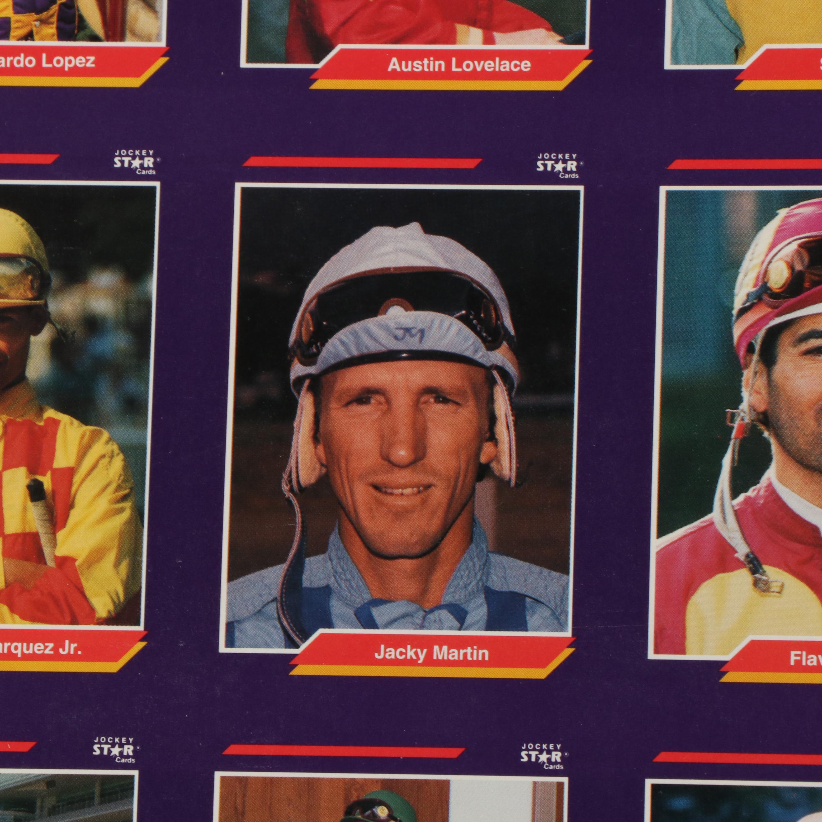 1992 Jockey Stars Uncut Trading Card Sheets
