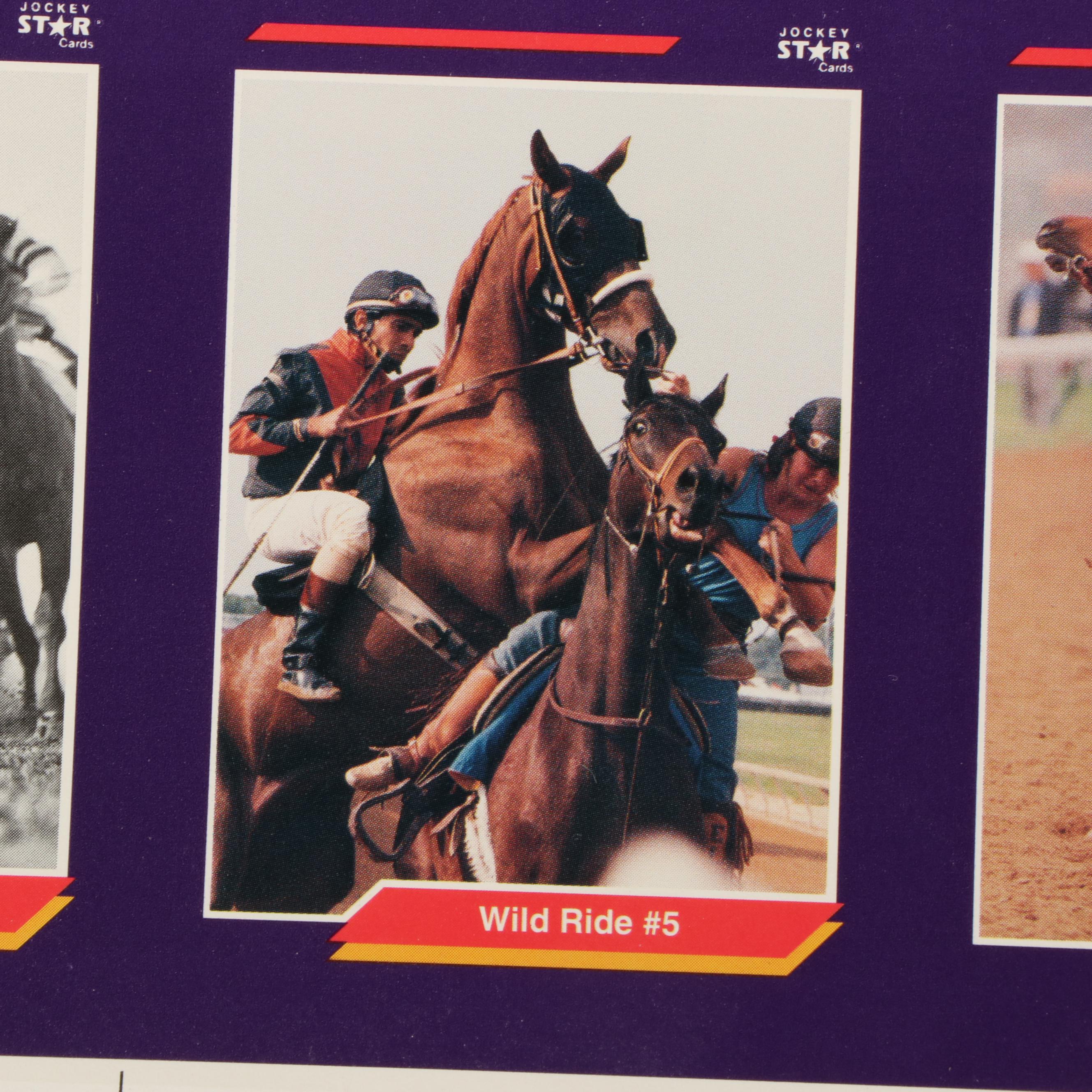 1992 Jockey Stars Uncut Trading Card Sheets